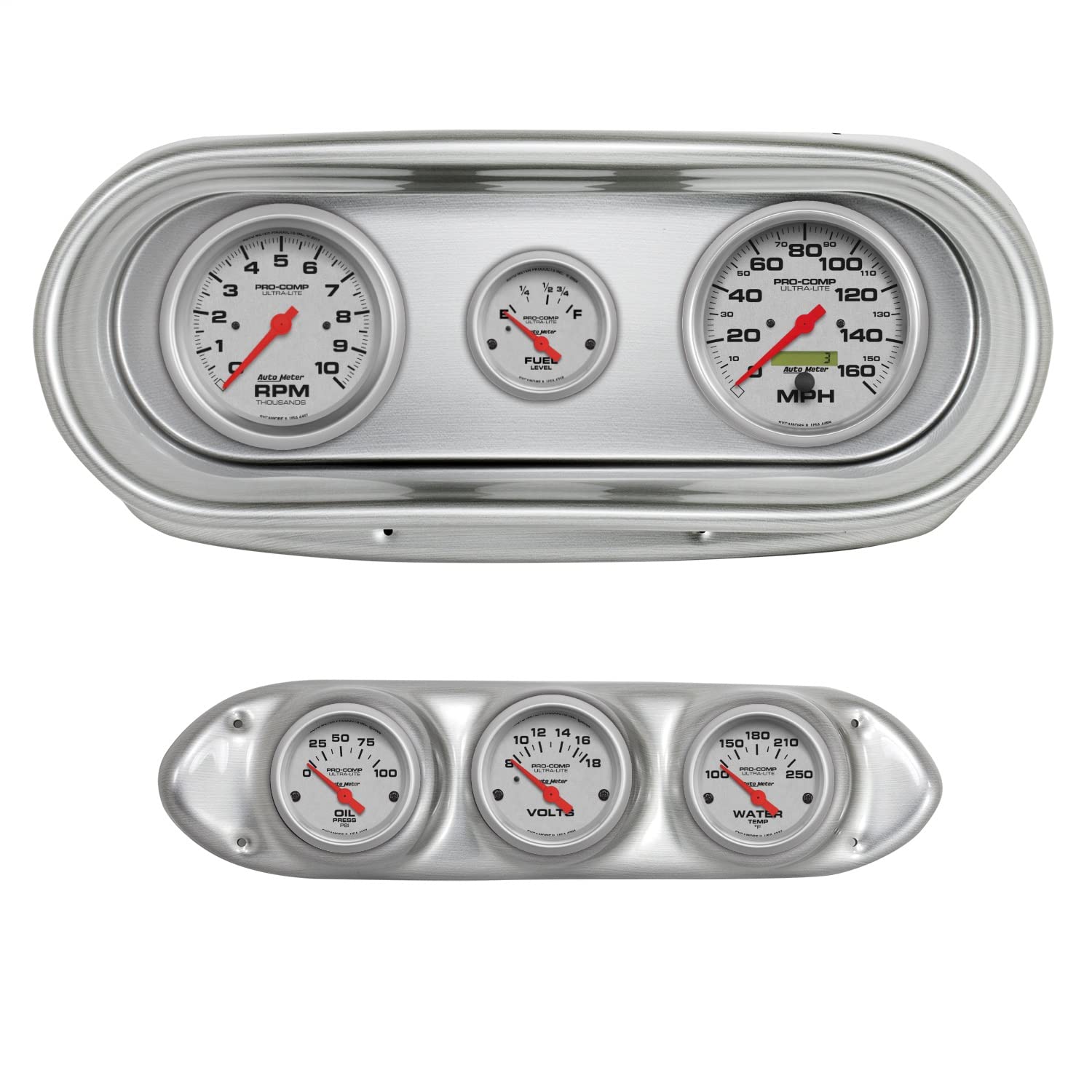 AutoMeter Dash Kit Direct Fit, Nova 62-65, Tach/Mph/Fuel/Oilp/Wtmp/Volt, Ultra-Lite (2127-13)