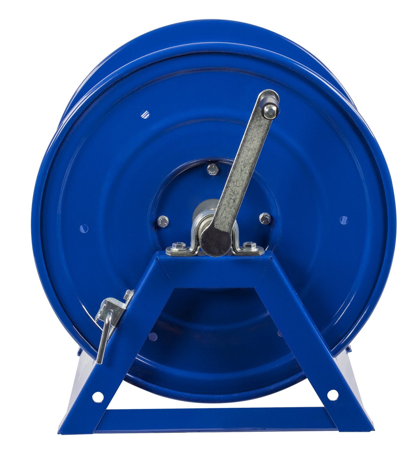 1125-5-100 Coxreels Hand Crank Steel Hose Reel, 1125 Series – ¾” x 100’, 3,000 PSI - Heavy Duty All Welded Steel A Frame - Adjustable Tension Break – Made in the USA, Blue