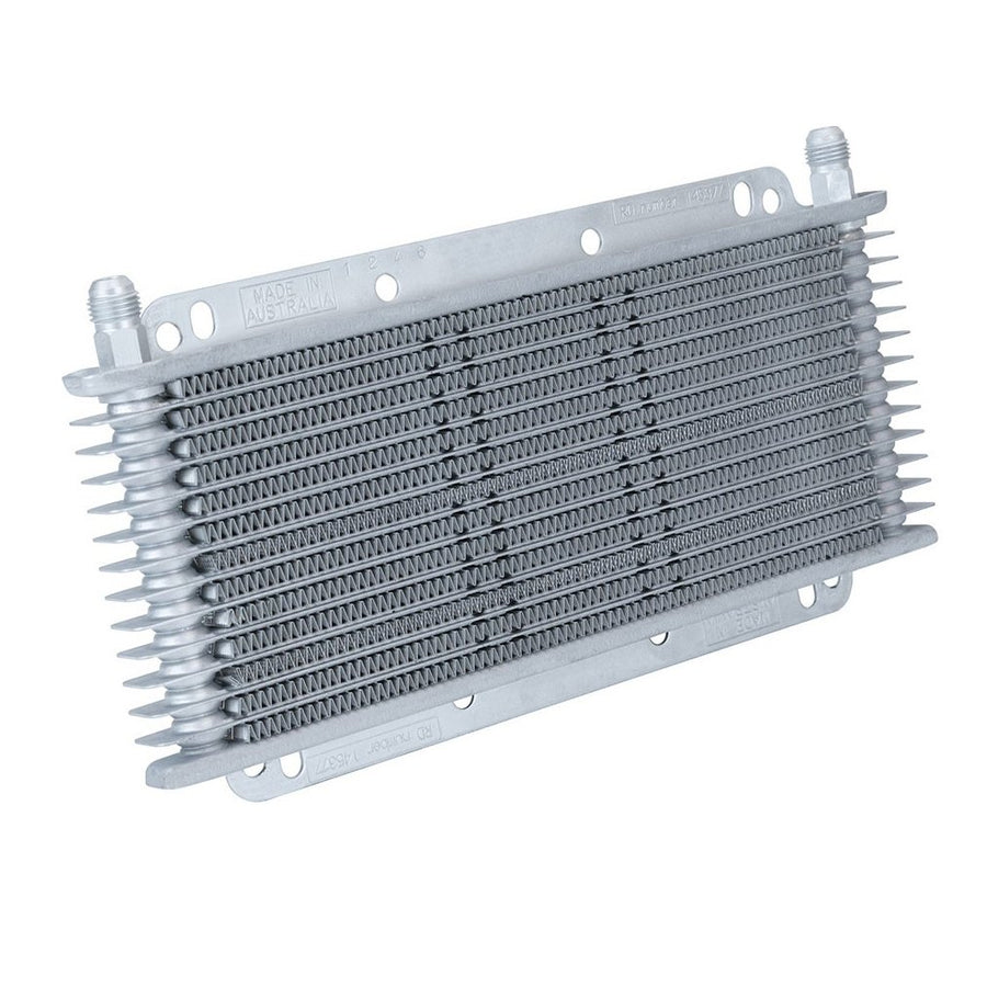 23-Row Flex-a-lite (400023) Stacked Plate Transmission Cooler, 11 x 7 7/8 x 3/4" with -6 AN Fittings