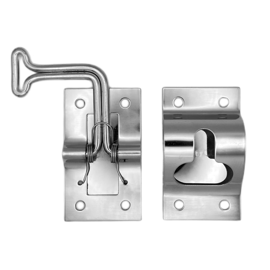 E277 RV Designer 90° Entry Door Holder, Stainless Steel, Silver