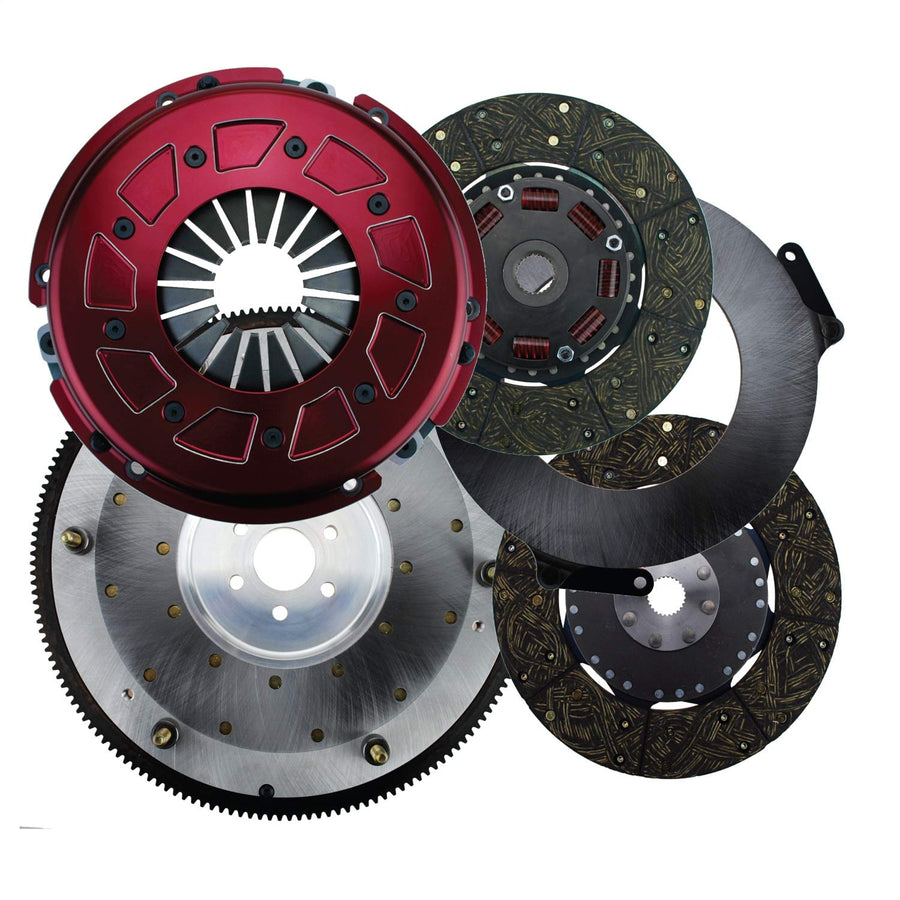 Pro Street Ram 60-2255 Dual Disc Clutch System Size 10.5 157 Tooth Count 26 Spline By 1 1/8 in. 28 oz./in. Balance Incl. Flywheel/Disc/Pressure Plate Dual Disc Clutch System