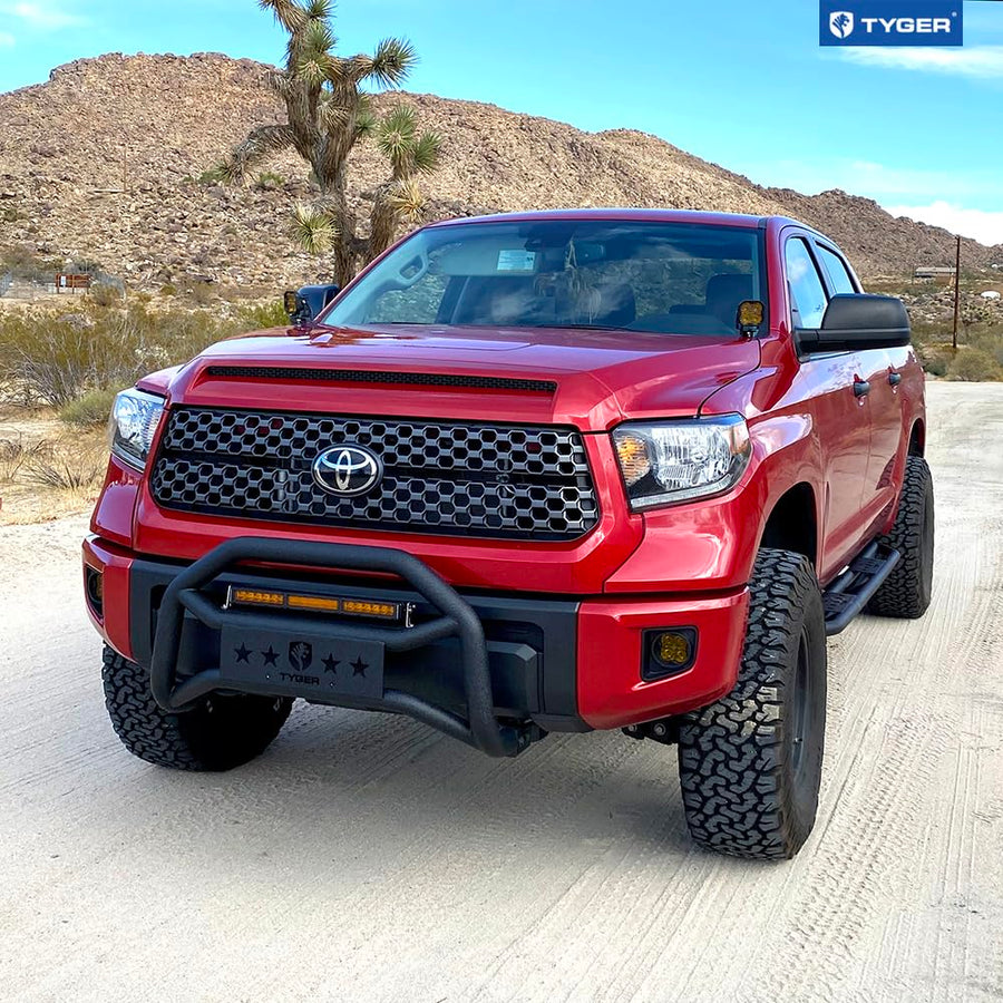 Tyger Auto TG-GD6T60038 Bumper Guard Front Compatible with 2007-2021 Tundra | Textured Black | Light Mount | Bull Bar