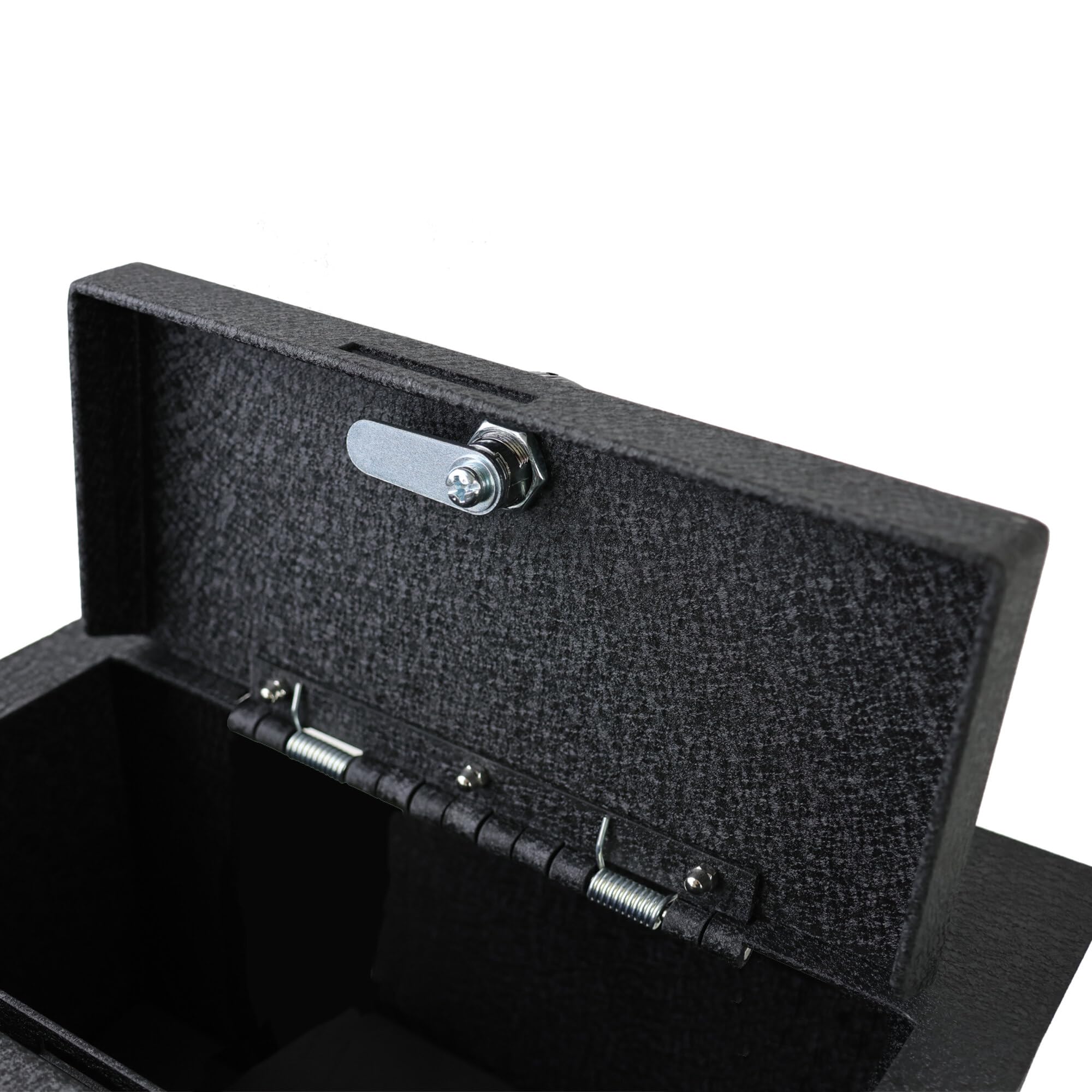 Black Horse Security Lock Box Center Console Safe, Black Gun Box Organizer with 4 Digit Combination Resettable Lock Compatible with 19-24 Ram1500,2500,3500 Ram 1500 TRX-ASDR03