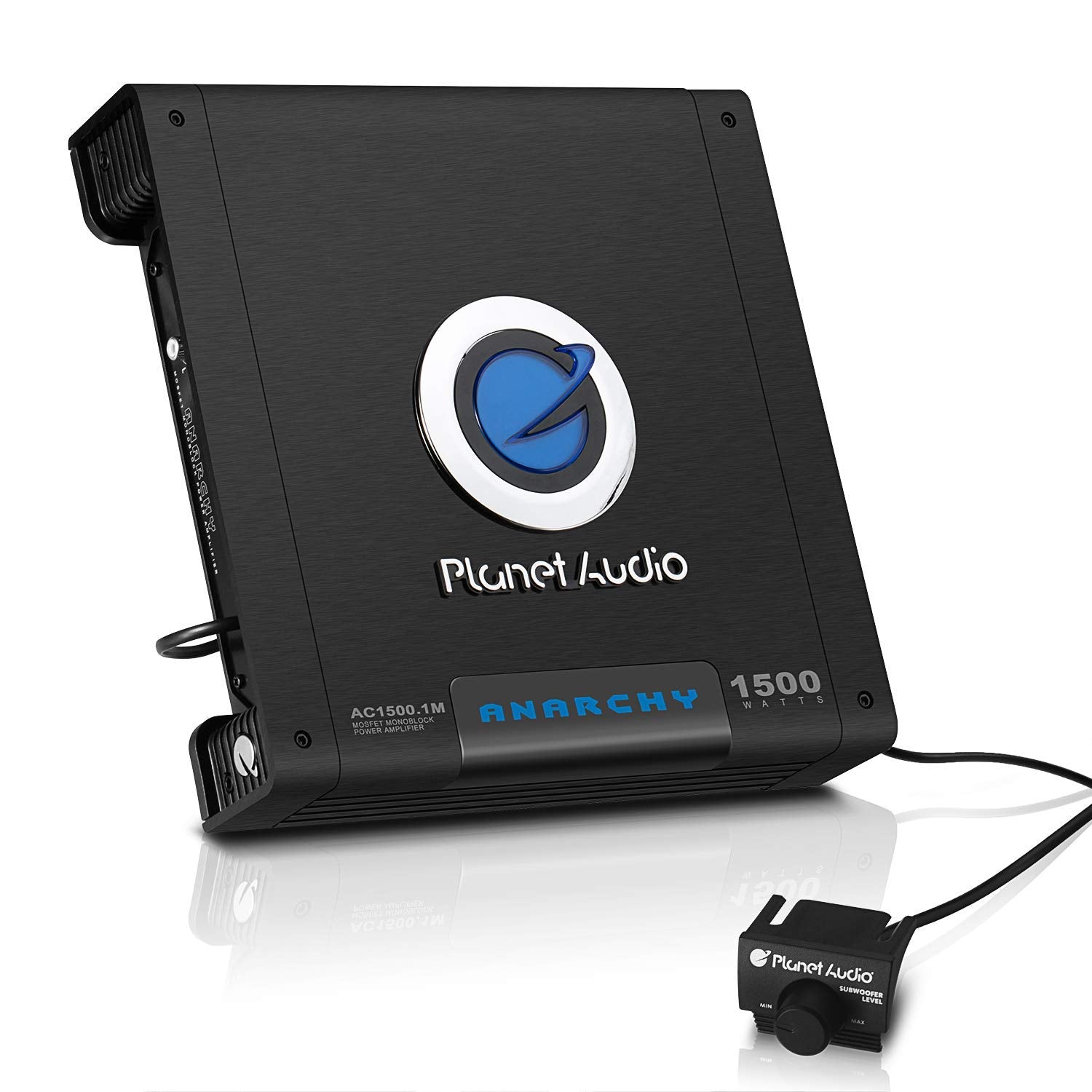 Planet Audio Monoblock AC1500.1M Car Amplifier - 1500 Watts Max Power, 2/4 Ohm Stable, Class A/B, Mosfet Power Supply, Remote Subwoofer Control