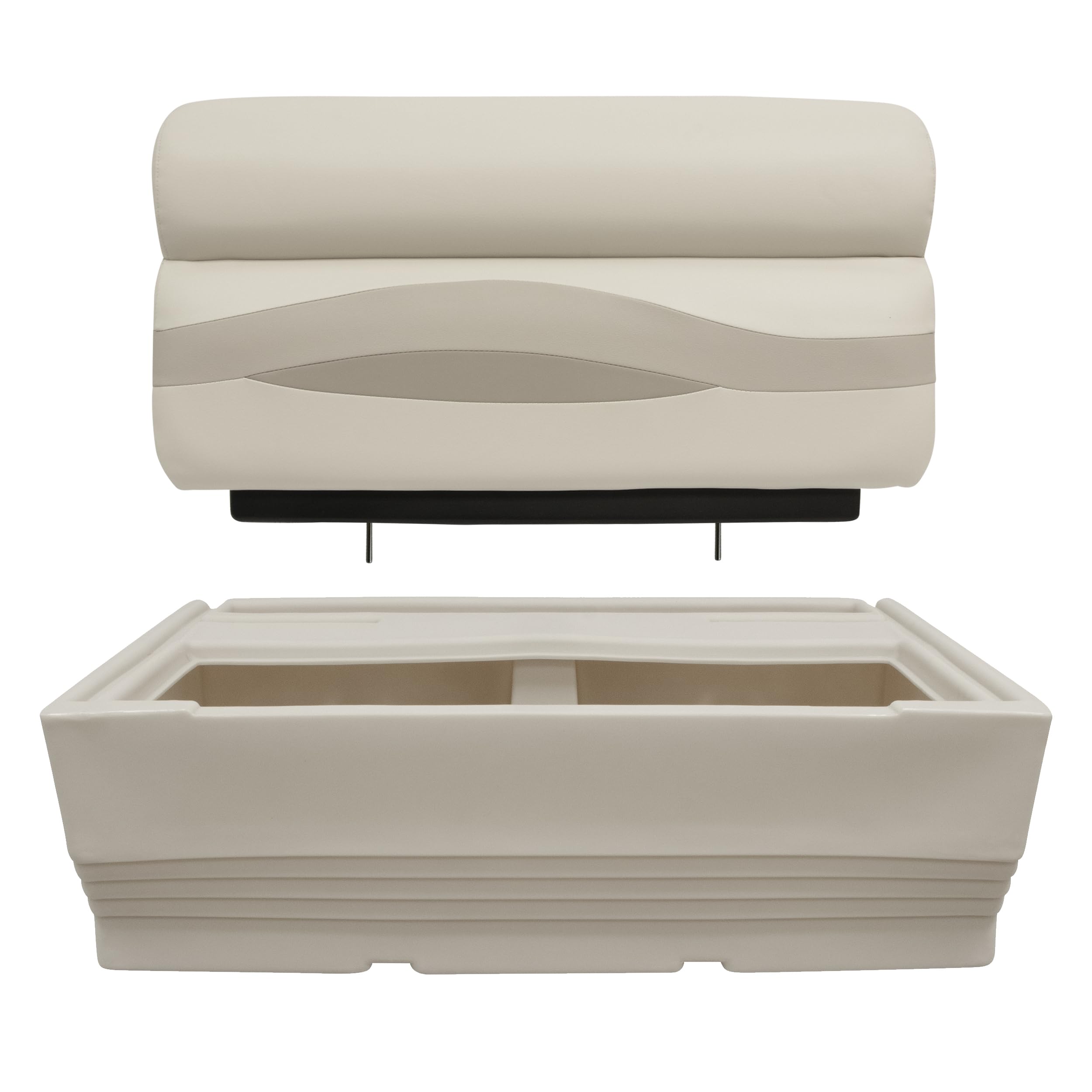 Wise Premier Series BM1144-1066 Pontoon 36" Bench Seat Cushion Set, Stone/Mocha Java/Khaki