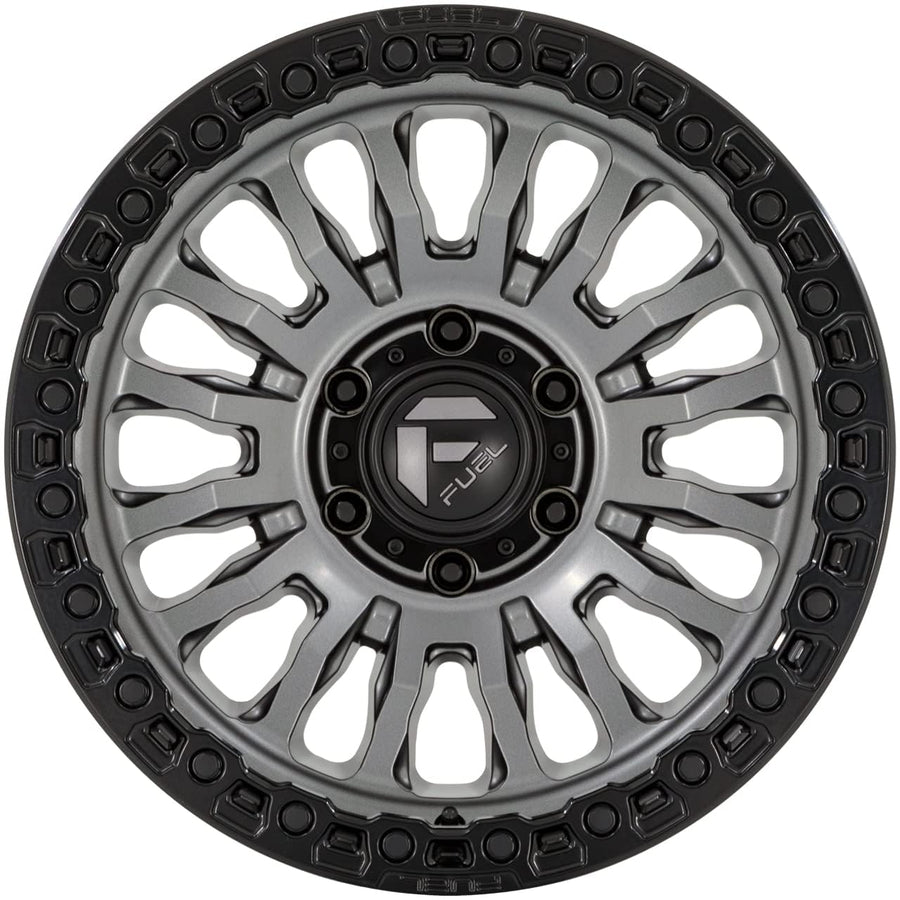 FC857 RINCON FUEL OFF-ROAD 17X9 6X5.5 5.04 1mm MATTE GUNMETAL WITH BLACK LIP - FC857AB17906801