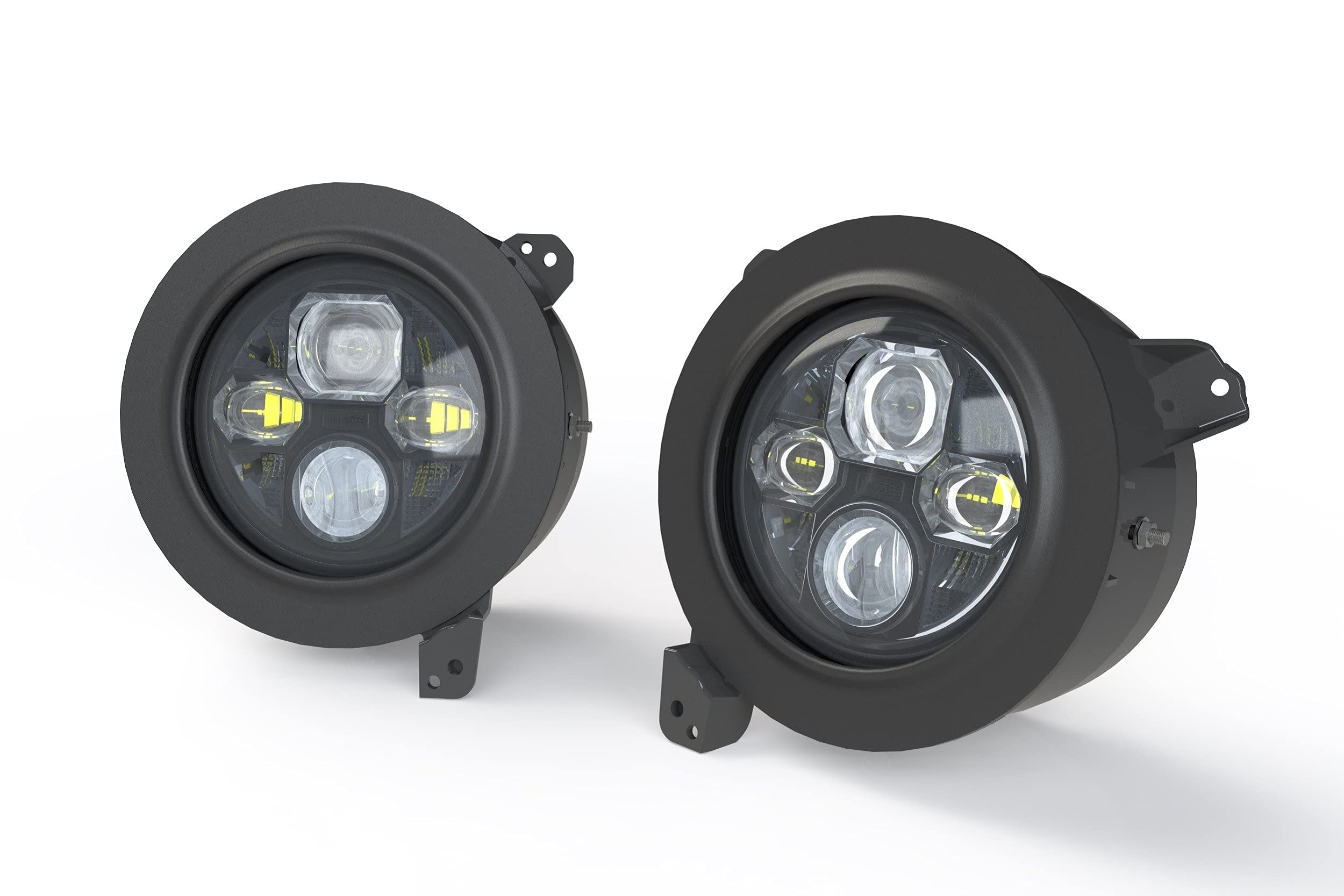 Morimoto 7 Inch Adapters Headlight, Fits Jeep JL 2018+, 7 Inch Round Buckets Replaces, Universal Fit for LED Headlight Housings, Plug and Play with Horizontal and Vertical Adjustments (2X LF630)