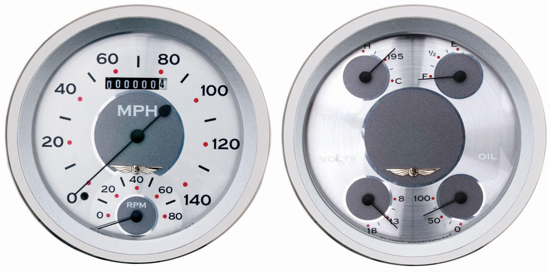 CT47AW62 Classic Instruments 1947-1953 Chevy Truck All American - Speedometer with Built in Tach & Quad Gauge - GM