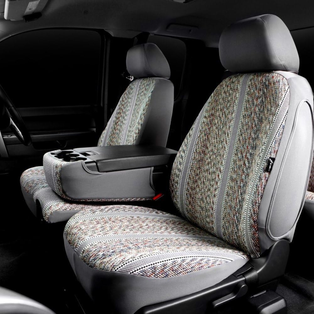 Custom Fit Fia TR49-1 GRAY Front Seat Cover Split Seat 40/20/40 - Saddle Blanket, (Gray)