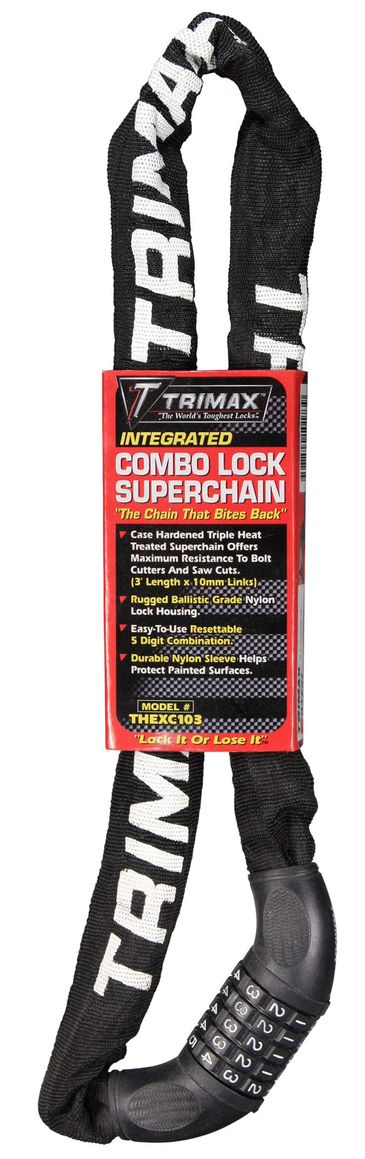 Trimax 3' Long Super Chain with Combination Lock (THEXC103