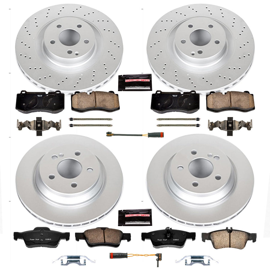 Power Stop Z23 Evolution Geomet Coated Brake Kit For Mercedes-Benz S350 Front and Rear 2012-2013 [Model Specific]