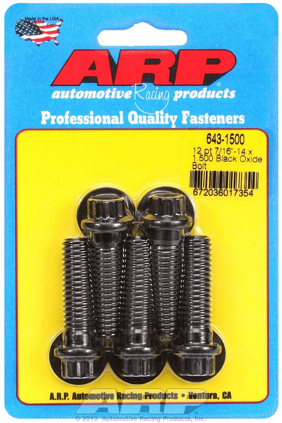Black ARP (643-1500) Oxide Bolt