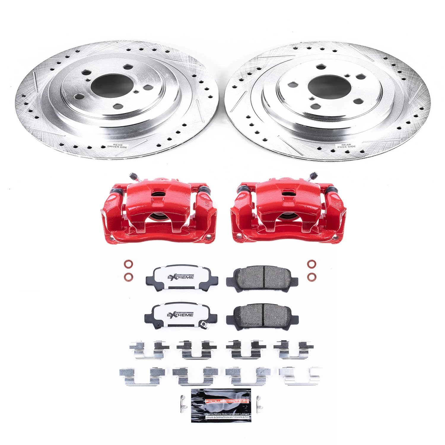 Power Stop Rear KC219-26 Z26 Street Warrior Brake Kit For Subaru Legacy 2005-2009 [Model Specific]