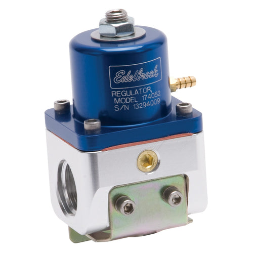 Edelbrock Fuel Pressure Regulator 174052 Bypass Style 180GPH Blue