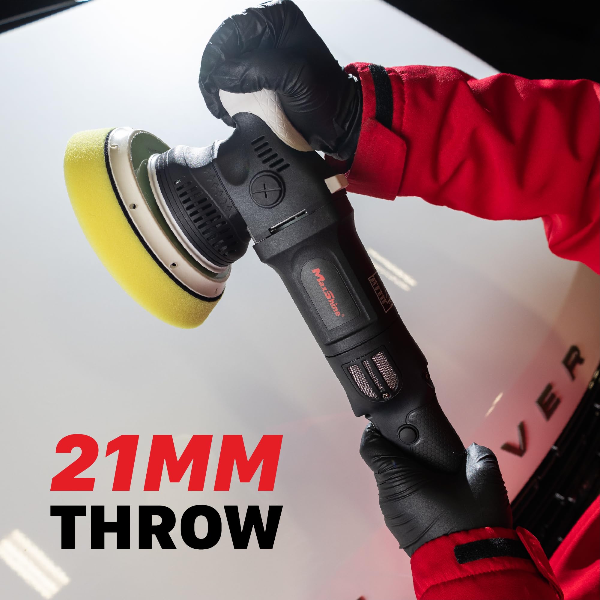 M21 Pro Maxshine Dual Action Polisher | 21mm Throw, 6” Backing Plate, 1000W Motor | Variable Speed, Ergonomic Grip, Low Vibration | Auto, Boat & Marine Detailing Buffer for Paint Correction