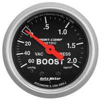 Auto Meter Sport-Comp 2-1/16" Boost/Vacuum Gauge 3303J