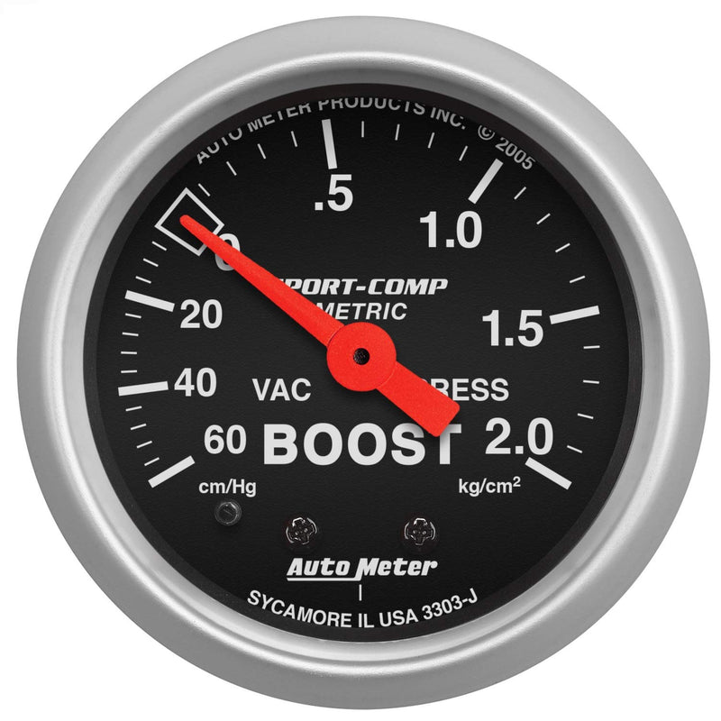 Auto Meter Sport-Comp 2-1/16" Boost/Vacuum Gauge 3303J