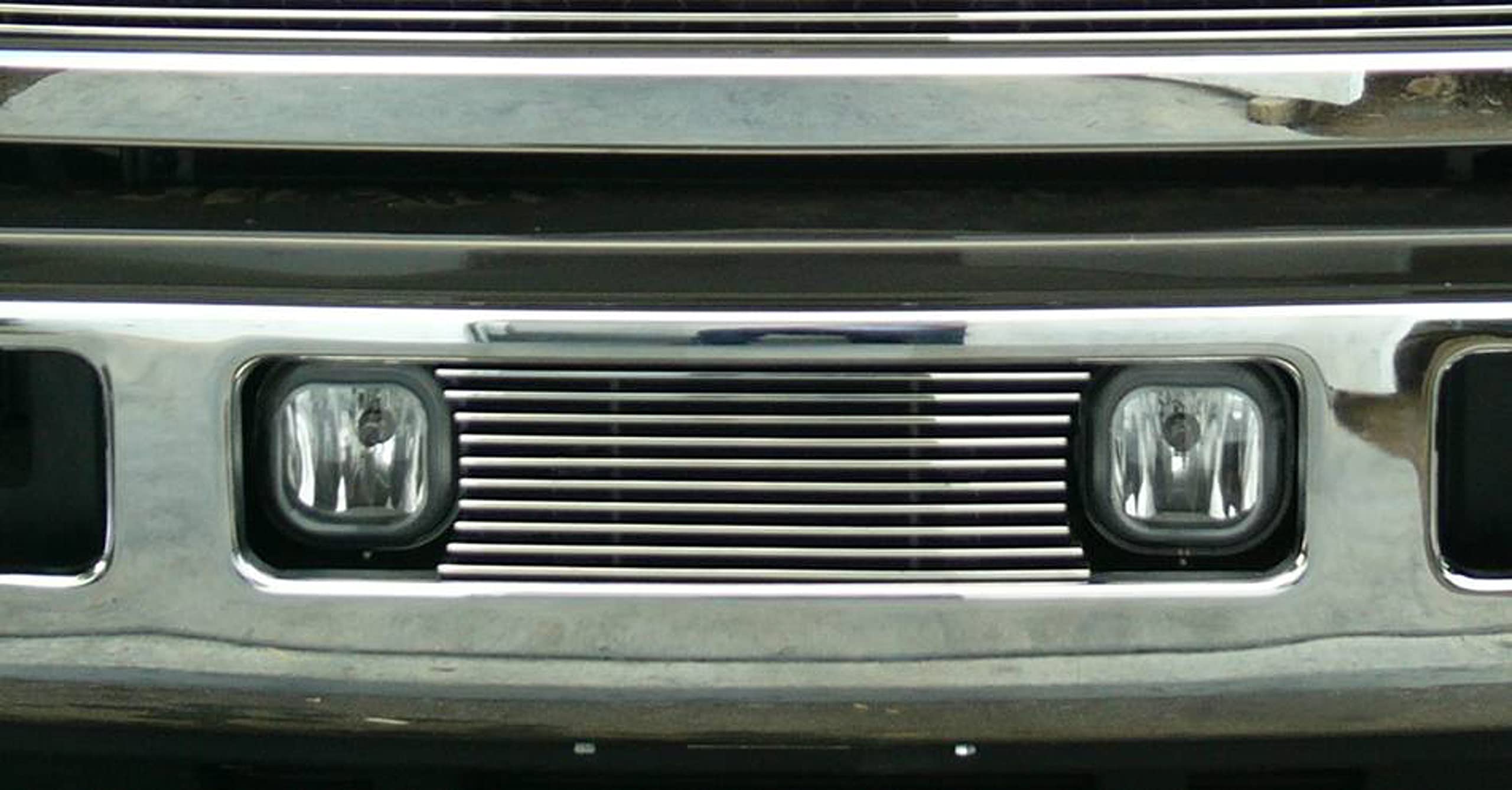 Horizontal T-Rex 25562 Aluminum Polished Finish Billet Bumper Grille Bolt-on for Ford Super Duty Excursion