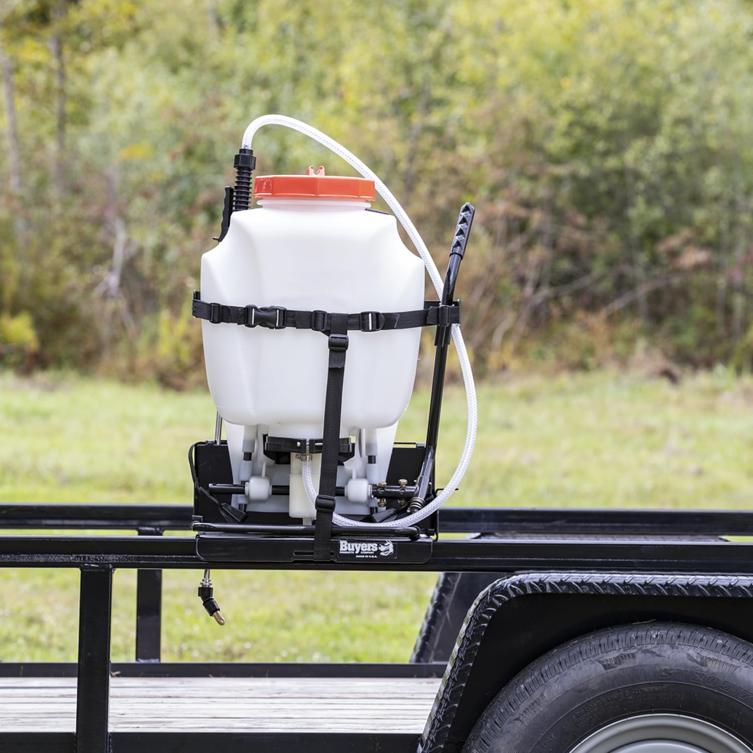 LT23 Buyers Products Adjustable Backpack Sprayer Rack for Landscape Trailers, Easy Storage for Landscaping Equipment and Supplies, Made in The USA, Black