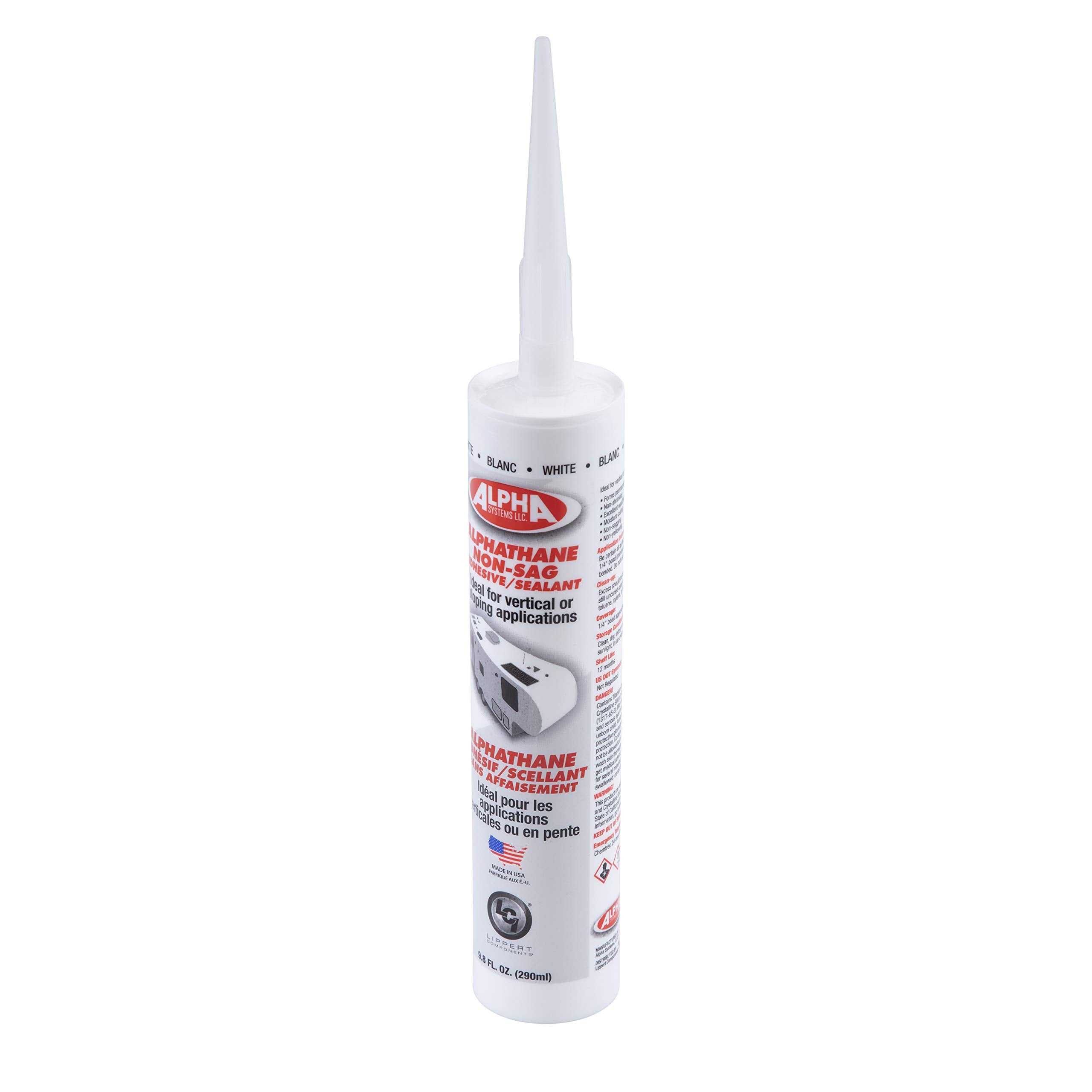 Non-Sag Sealant 5160 ALPHATHANE for 5th Wheel RVs, Travel Trailers and Motorhomes