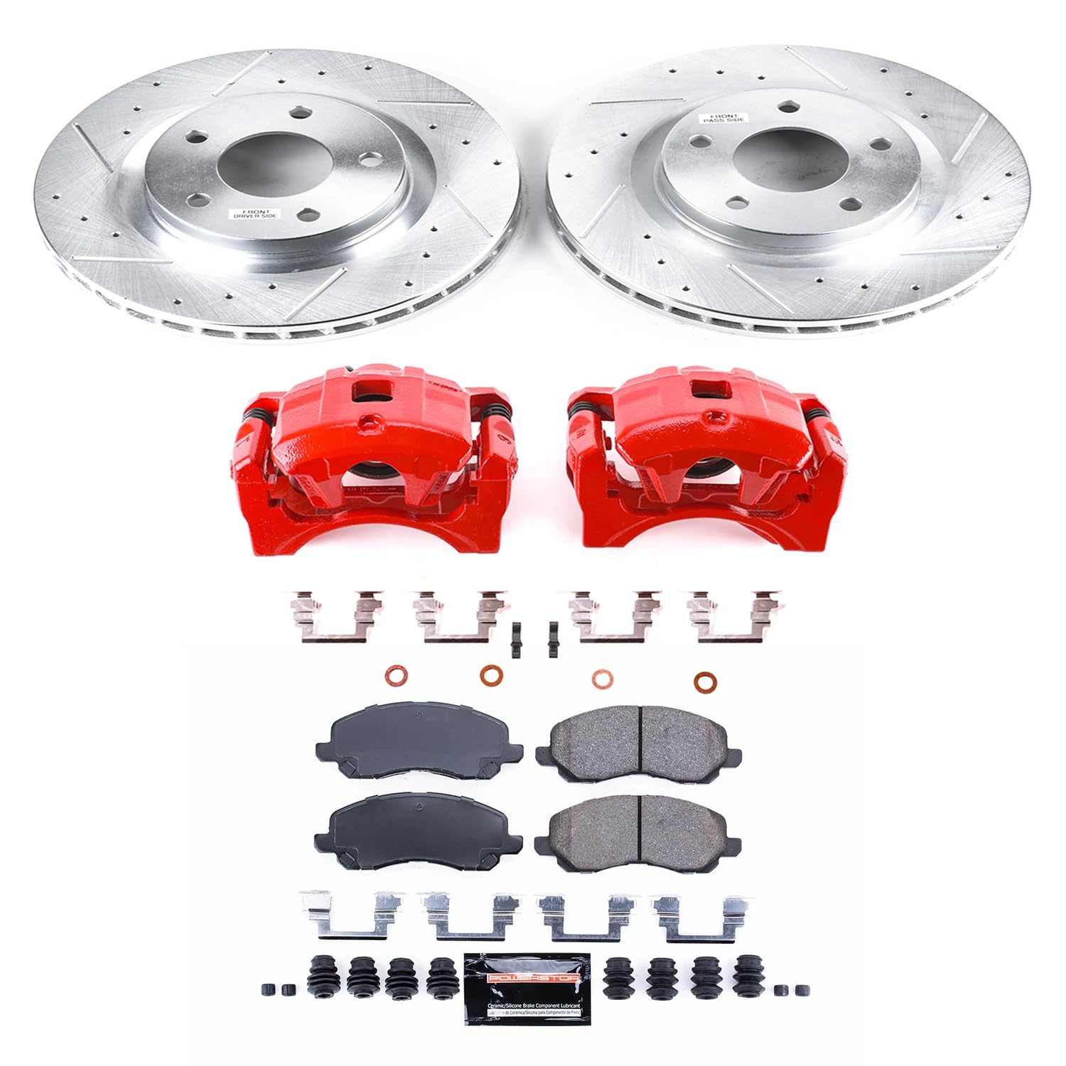 Z23 Power Stop KC3032A Evolution Sport Performance 1-Click Brake Kit with Caliper