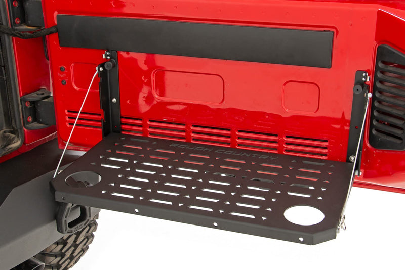Rough Country Tailgate Folding Table for 2007-2018 Jeep Wrangler JK - 10630 , Black