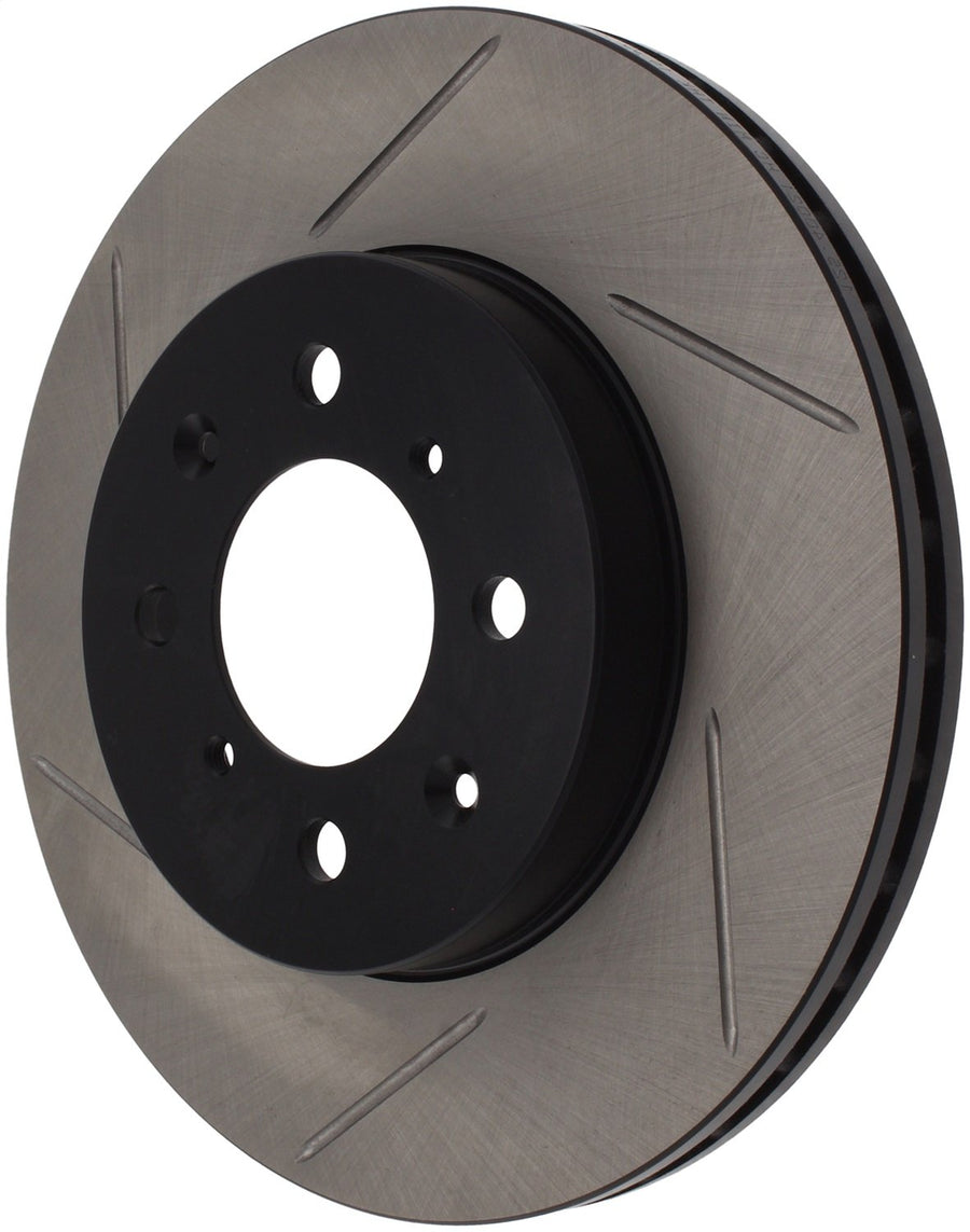 Front Right StopTech 126.40021SR Automotive Replacement Sport Slotted Disc Brake Rotor Fits Select Acura El/Integra, Honda City/Civic/Fit/Insight