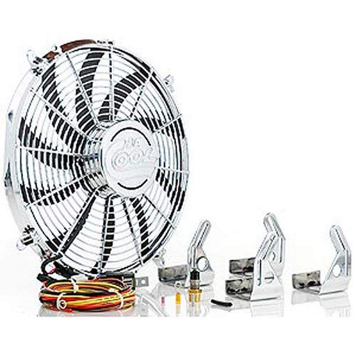 16" Be Cool Chrome Plated, Super Duty Fan Module, 1 Pack