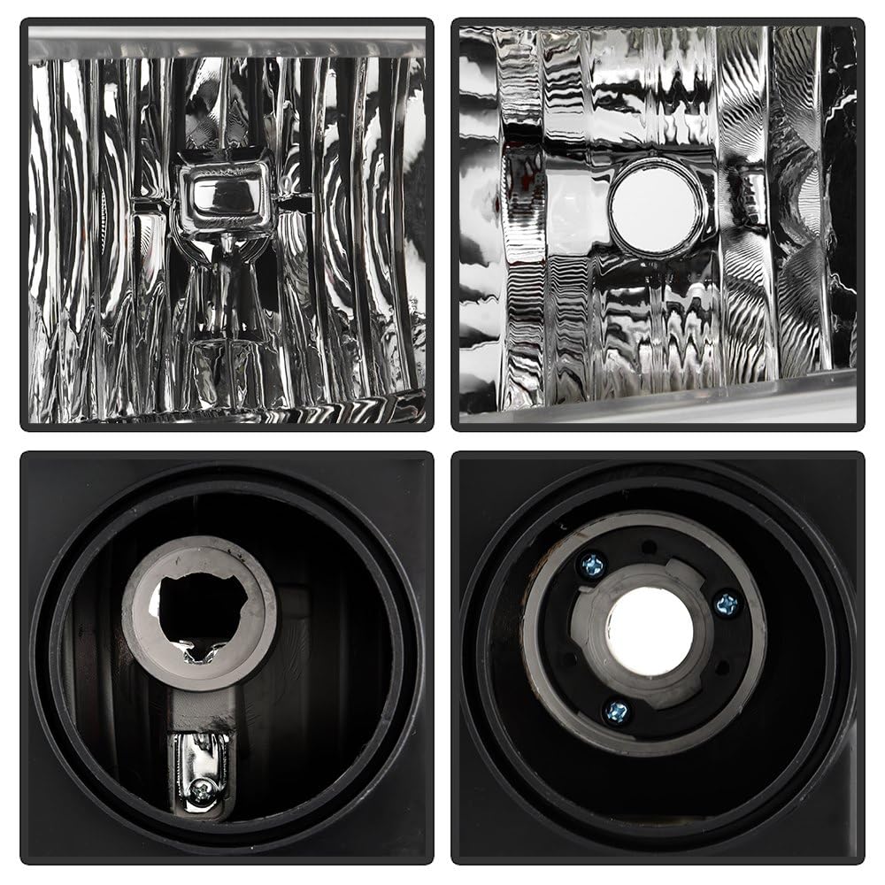 Chevy Silverado 1500 Spyder (POE) 19-22 Halogen w/LED DRL Headlight - Lo Beam Included - H11 Hi Beam Included- 9005 - OE Chrome