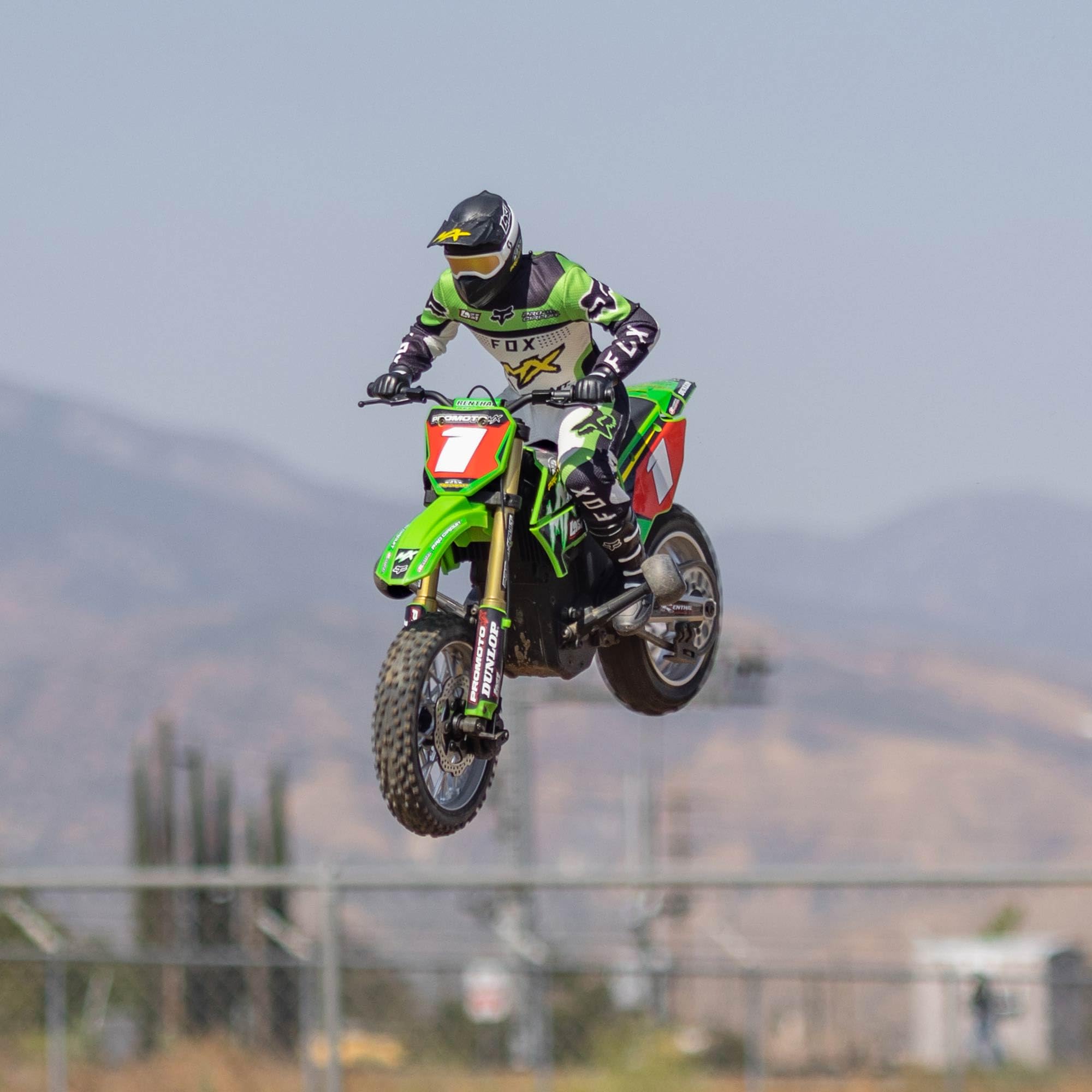 Losi Promoto-MX RC Motorcycle 1/4 Ready-to-Run Combo Includes Battery and Charger Pro Circuit LOS06002 Green