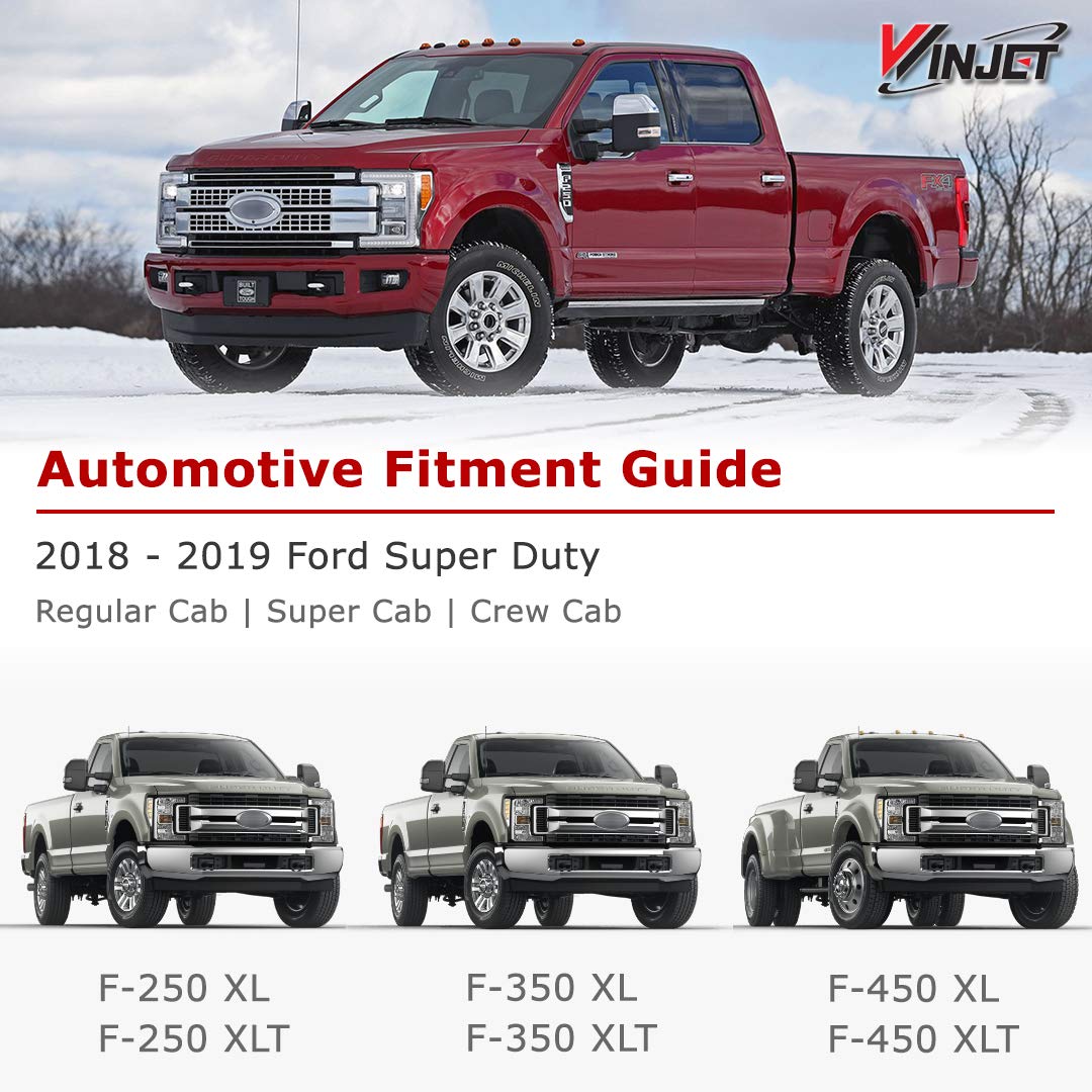 Renegade Series Winjet Compatible with [2017-2018 Ford F250/F350 Super Duty] LED Sequential Turn Signal/Brake Lamp Tail Lights (Black/Clear)