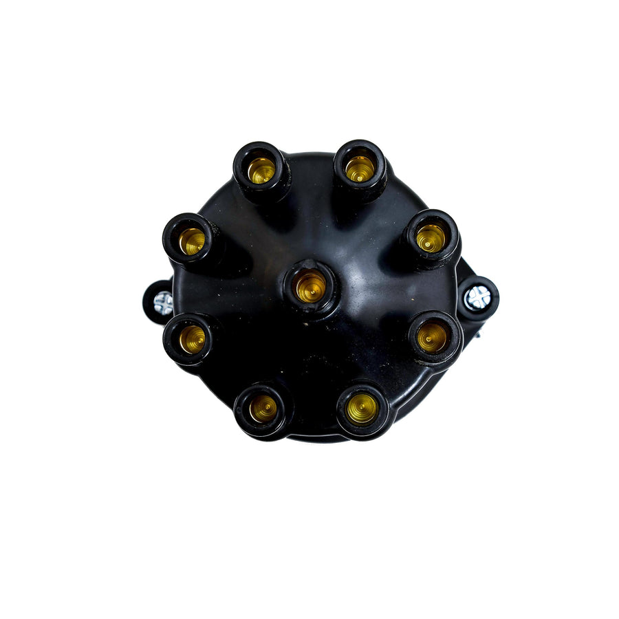 Pertronix D7100700 Flame-Thrower Black Cap Vacuum Advance Billet Electronic Distributor with Ignitor III Technology for Chevrolet Small Block/Big Block