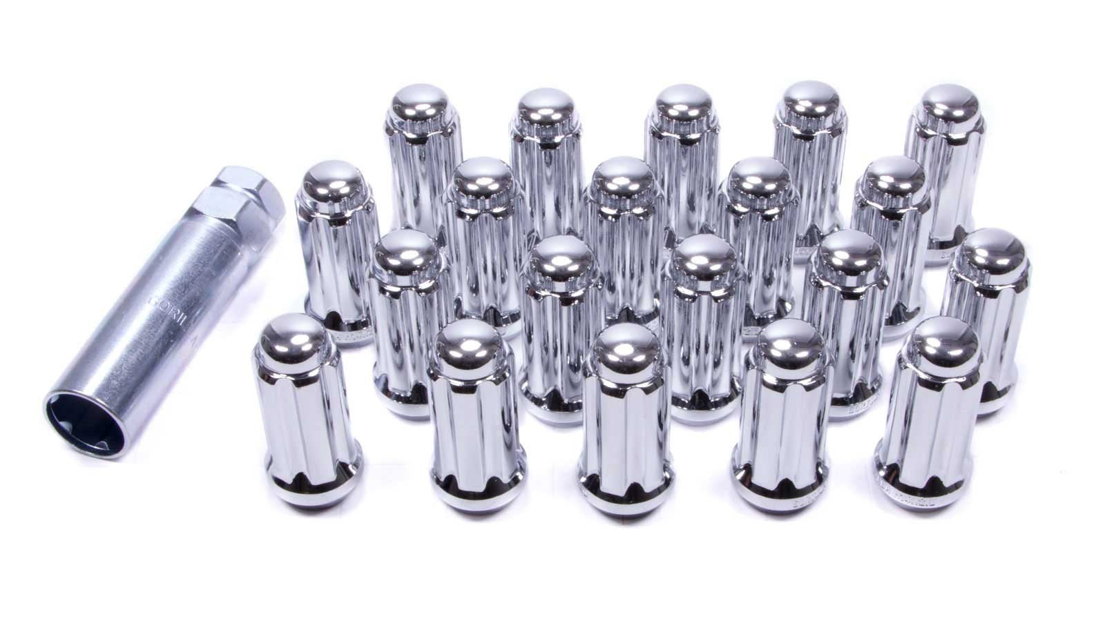 Gorilla 26103HT Automotive Small Diameter Duplex Acorn Chrome 5 Lug Kit (14mm x 2.00 Thread Size) - Pack of 20