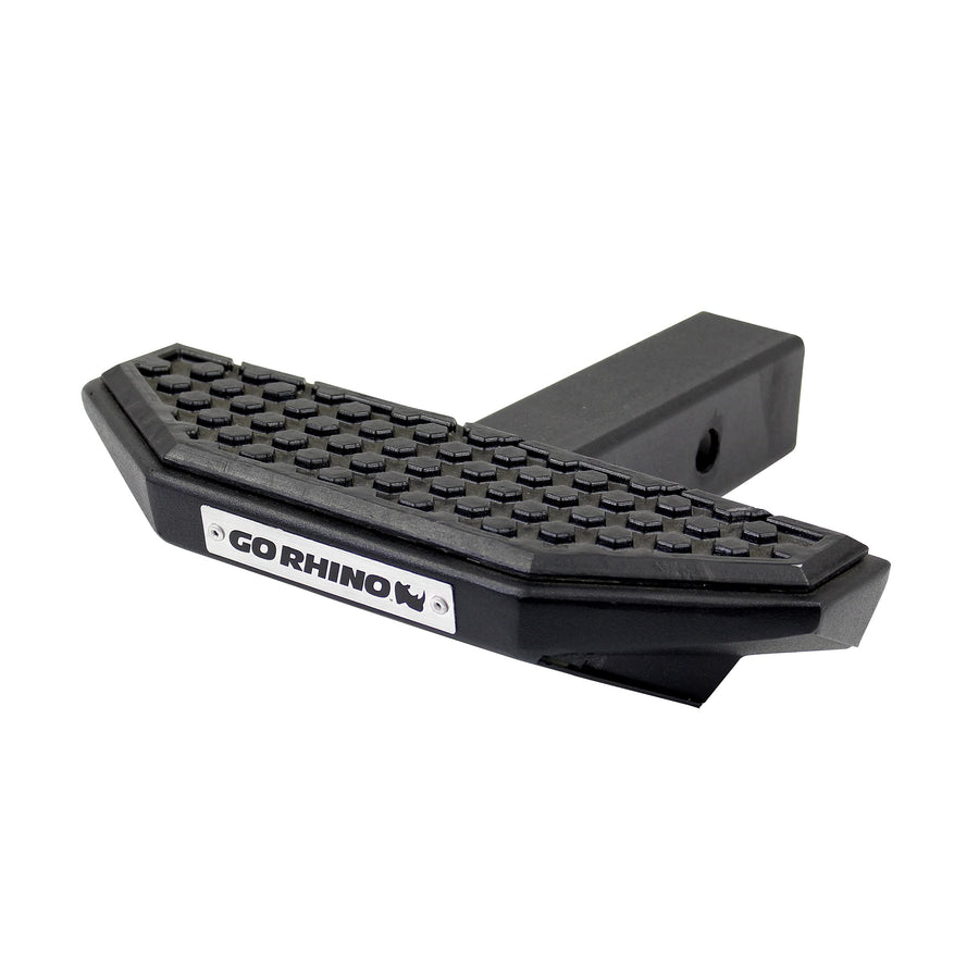 Go Rhino HS-30 Hitch Step Rhino | 12" Mild Steel, Textured Black | HS3012T | Fits 2" Receivers