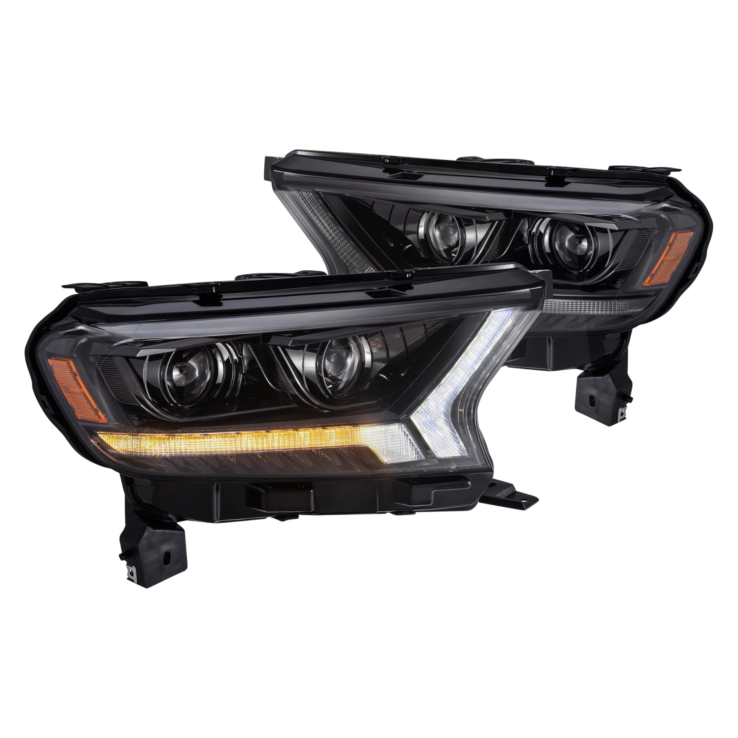880121 AlphaRex USA LUXX Series LED Projector Headlights fits Ford Ranger, Clear