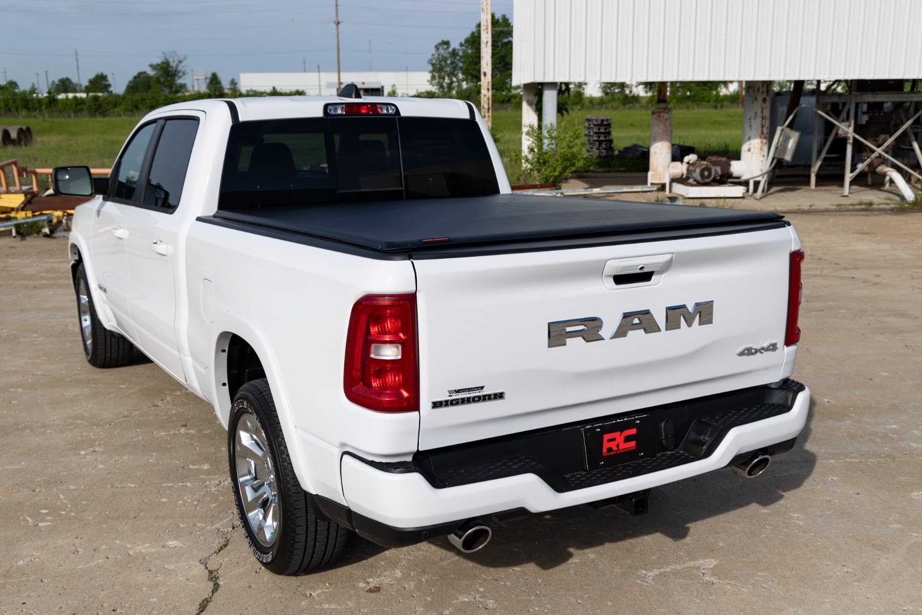 Rough Country Tonneau Cover Soft Roll Up for Ram 1500 (2019-2026) TRX (2021-2024) - Fits 6'4 Bed, Weatherproof Bed Cover