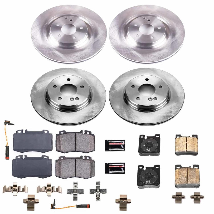 Power Stop KOE7828 Replacement Brake Kit-OE Brake Rotors & Ceramic Brake Pads For Mercedes-Benz CLK500 2003-2006 Autospecialty [Model Specific]