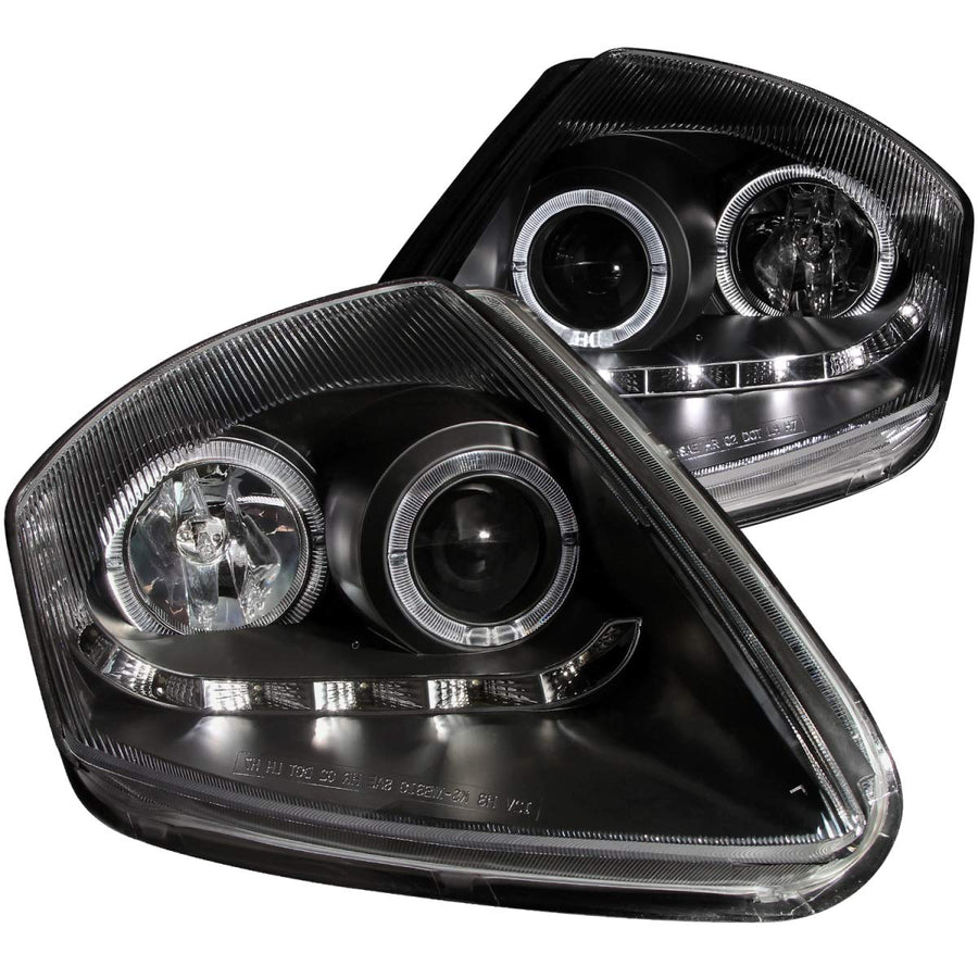 Black/Clear AnzoUSA Halogen Projector Headlight for Mitsubishi Eclipse