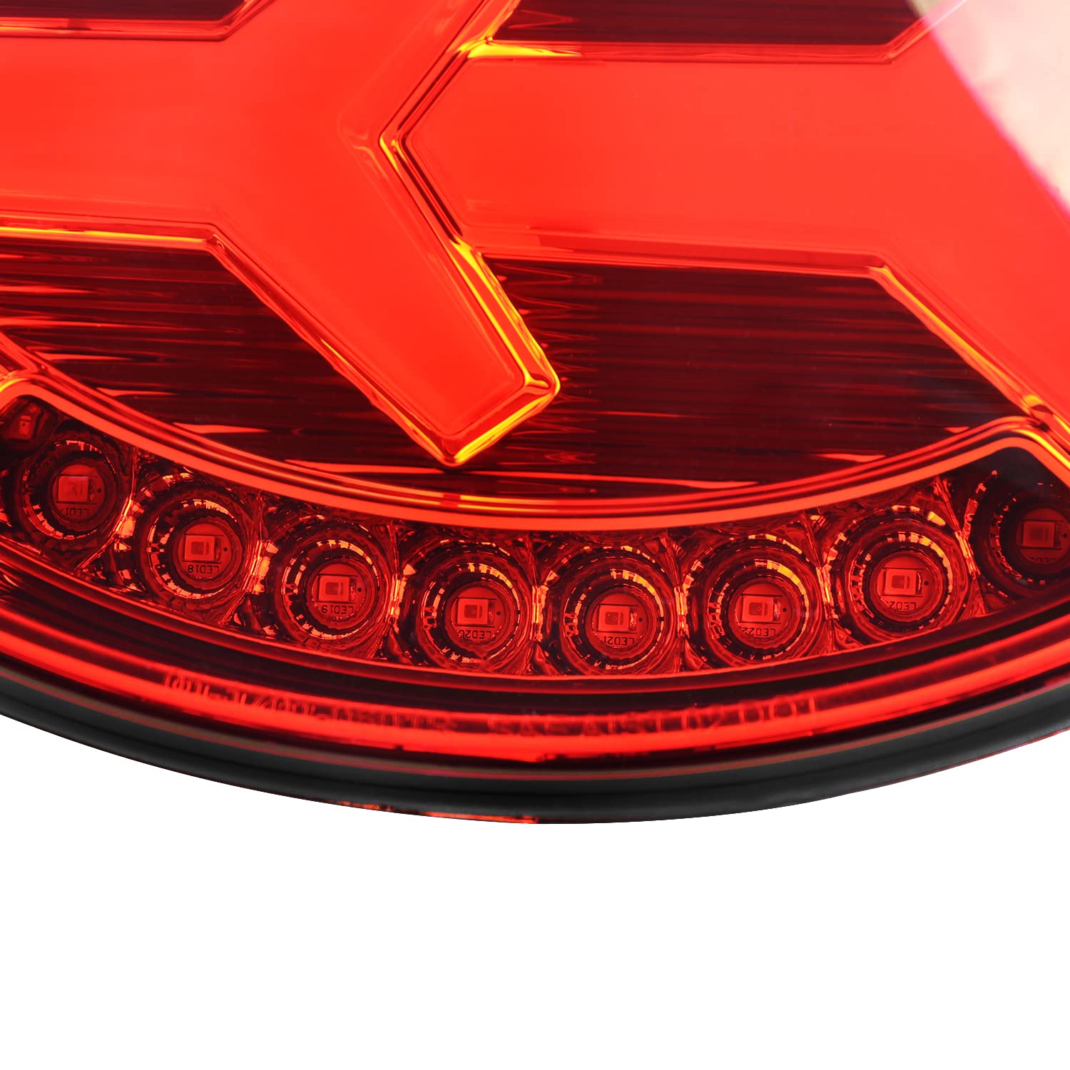 Red Tail Lights SPEC-D TUNING w/LED Tube Bar Compatible with 1997-2004 Chevy Corvette C5