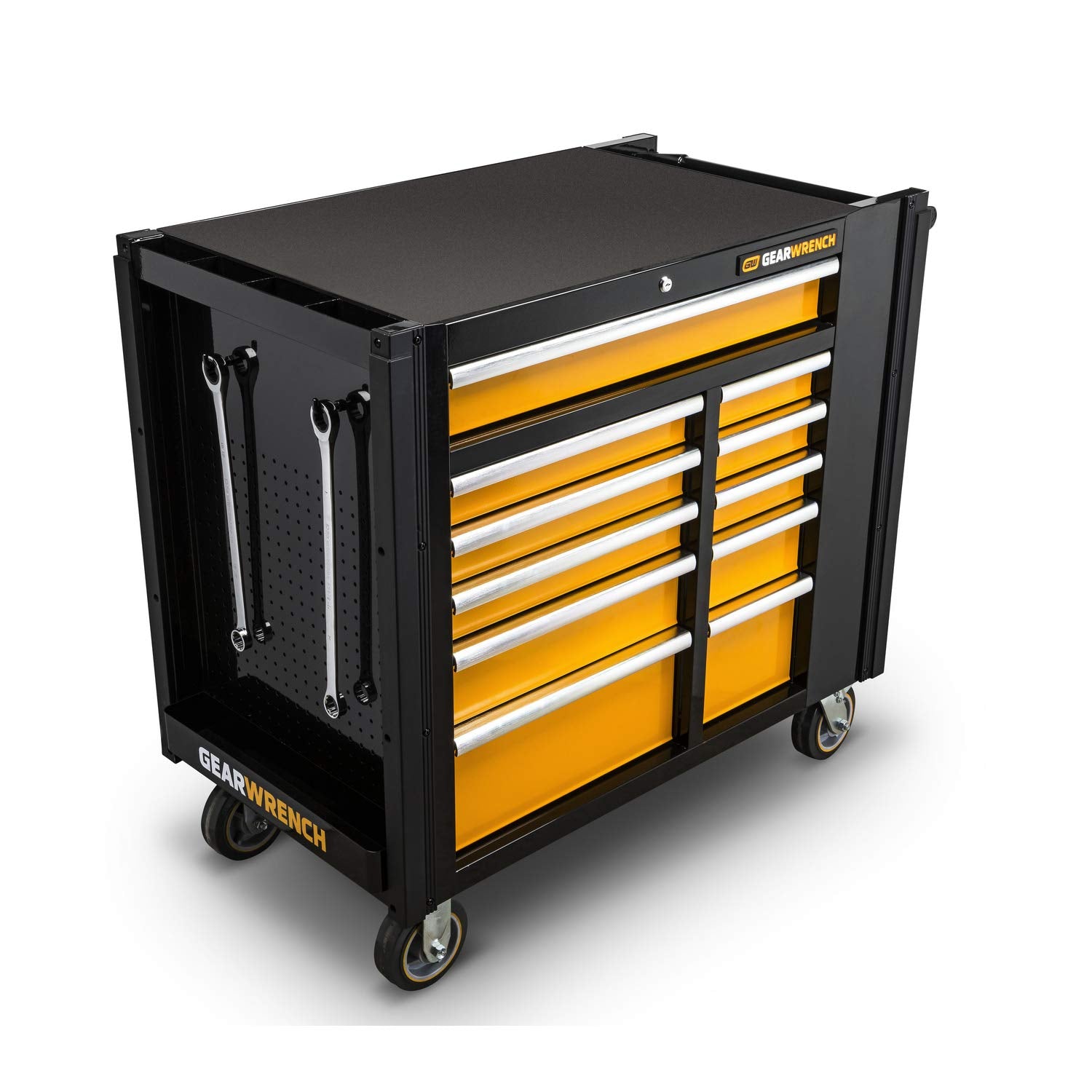 11 Drawer GEARWRENCH Mobile Work Station, Black & Orange - 83169