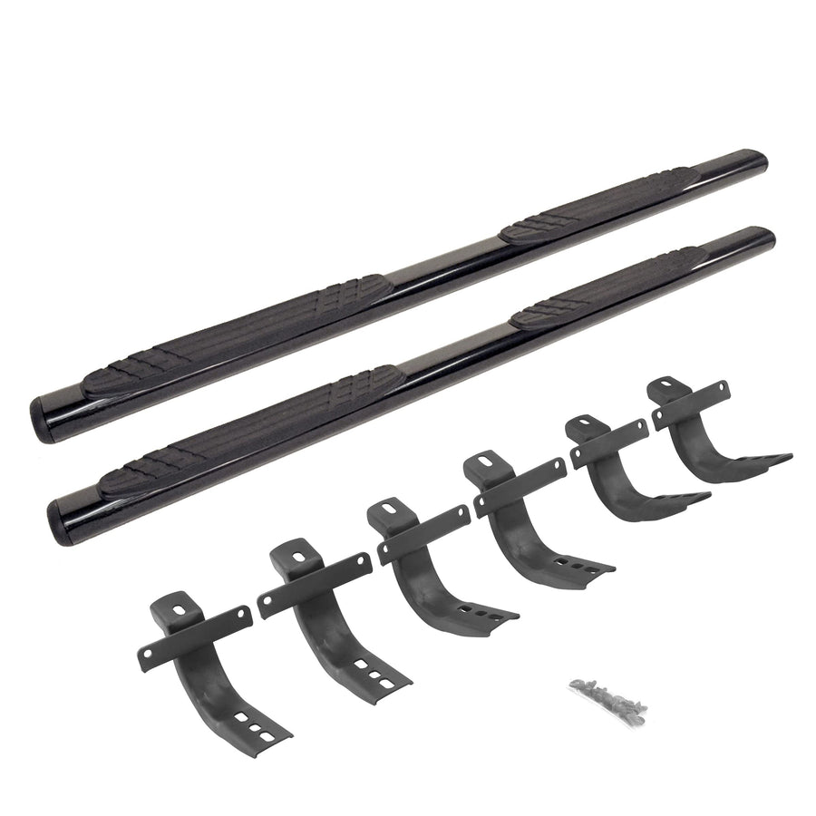 4" Go Rhino OE Xtreme Sidesteps & Brackets | Galvanized Steel, Textured Black | 684412971T | Fits 2021-2025 Ford Bronco 4-Door (Excludes Bronco Sport)