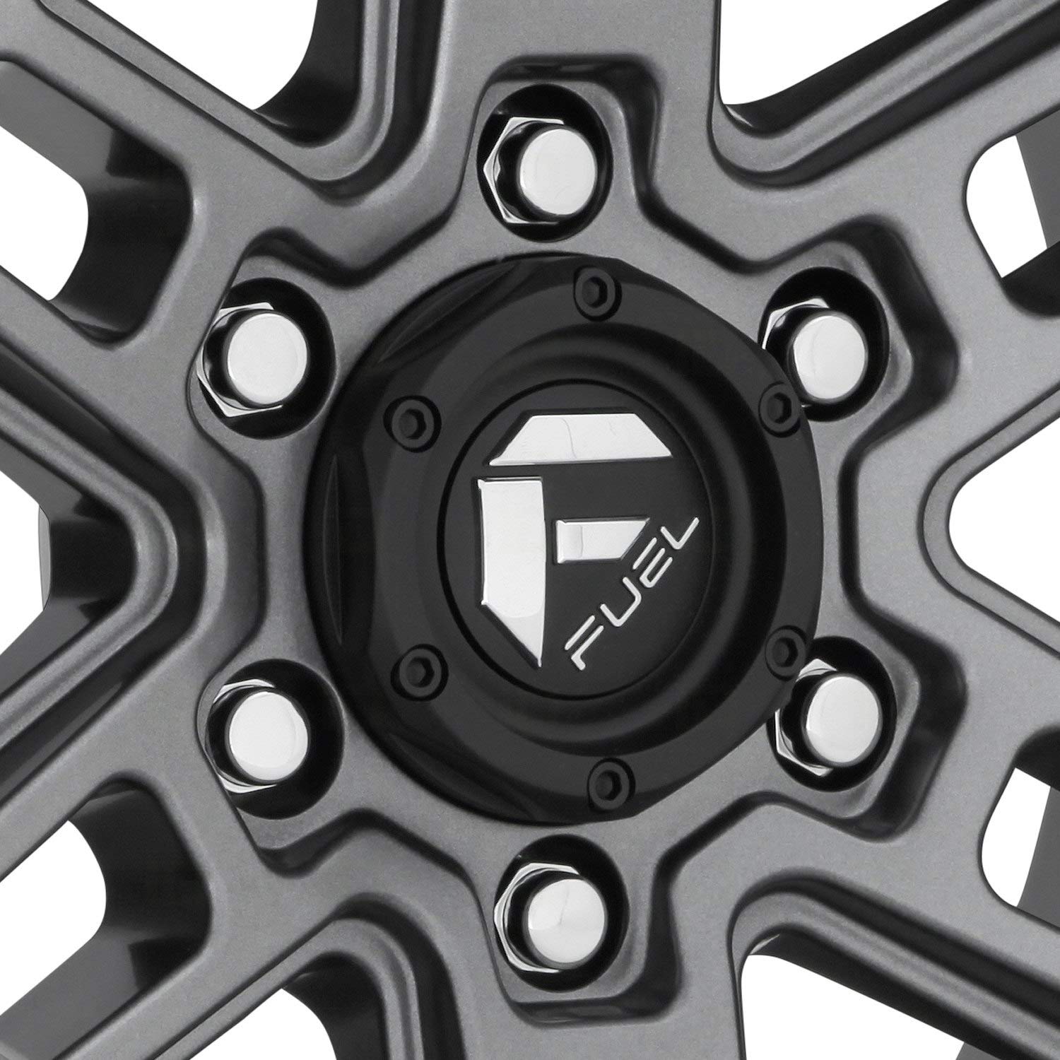 D668 Fuel Offroad NITRO Gun Metal Wheel (20 x 9. inches /6 x 135 mm, 20 mm Offset)