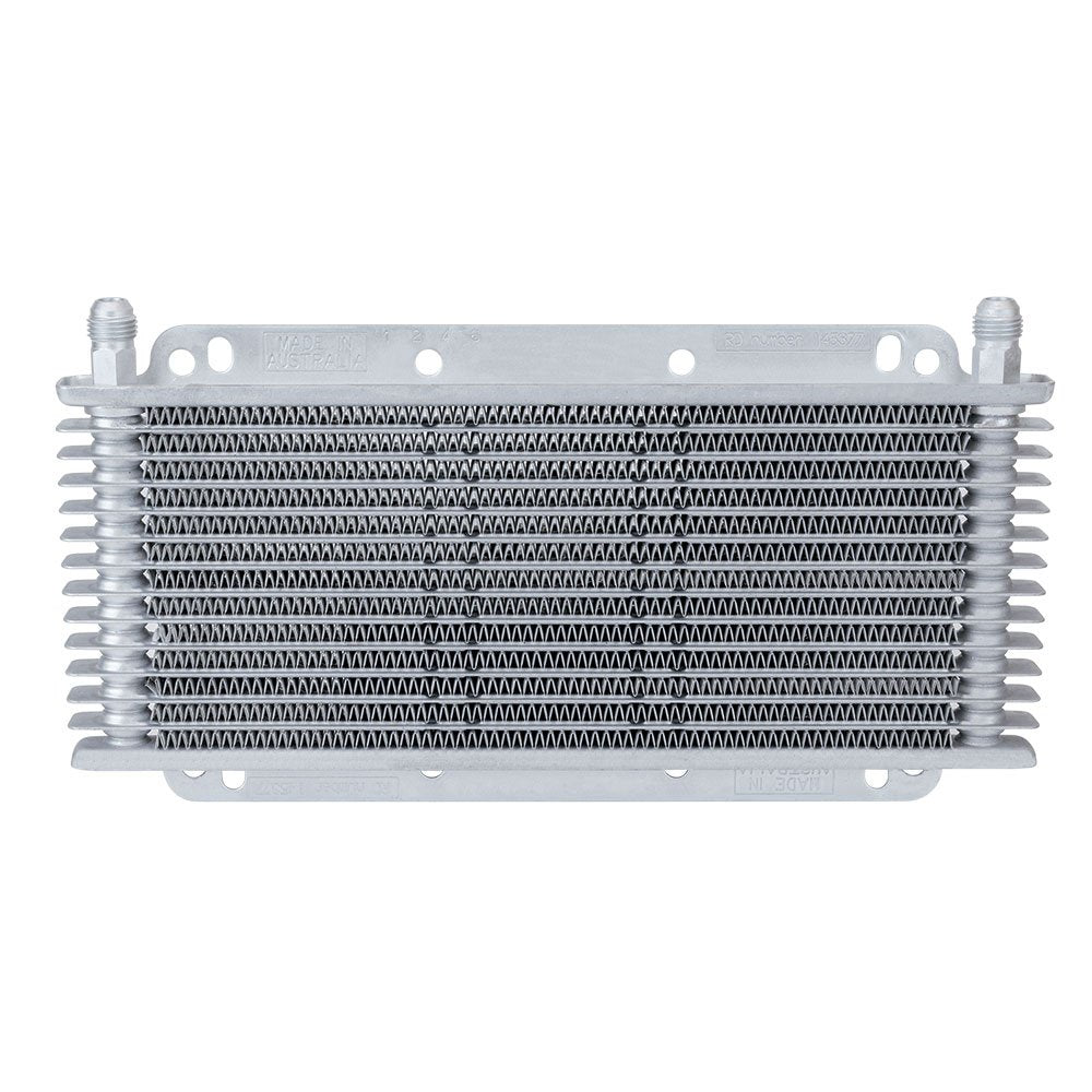 Stacked Plate 17-Row Transmission Cooler, 11 x 6 x 3/4" with -6 AN Fittings (400017)