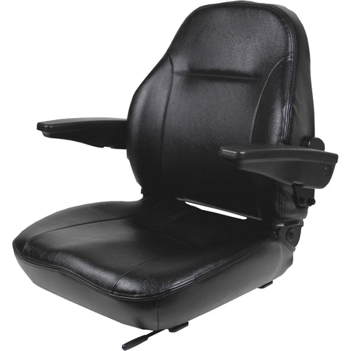 Premium Black Talon High-Back Steel Tractor Seat - Black, Model Number 440002BK