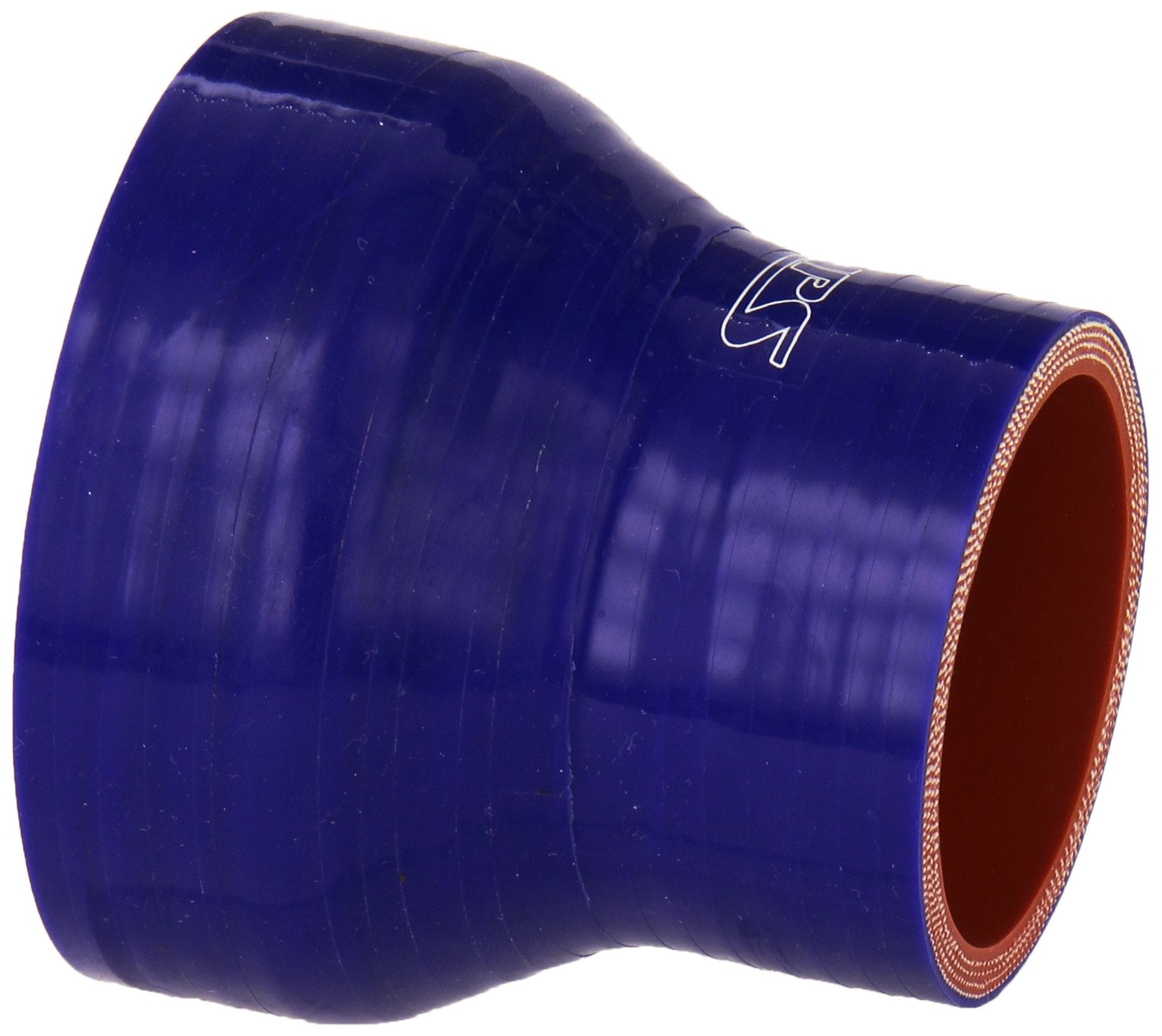 HPS Silicone HTSR-200-300-BLUE High Temperature 4-ply Reinforced Reducer Coupler Hose, 60 PSI Maximum Pressure, 3" Length, 2" > 3" ID, Blue