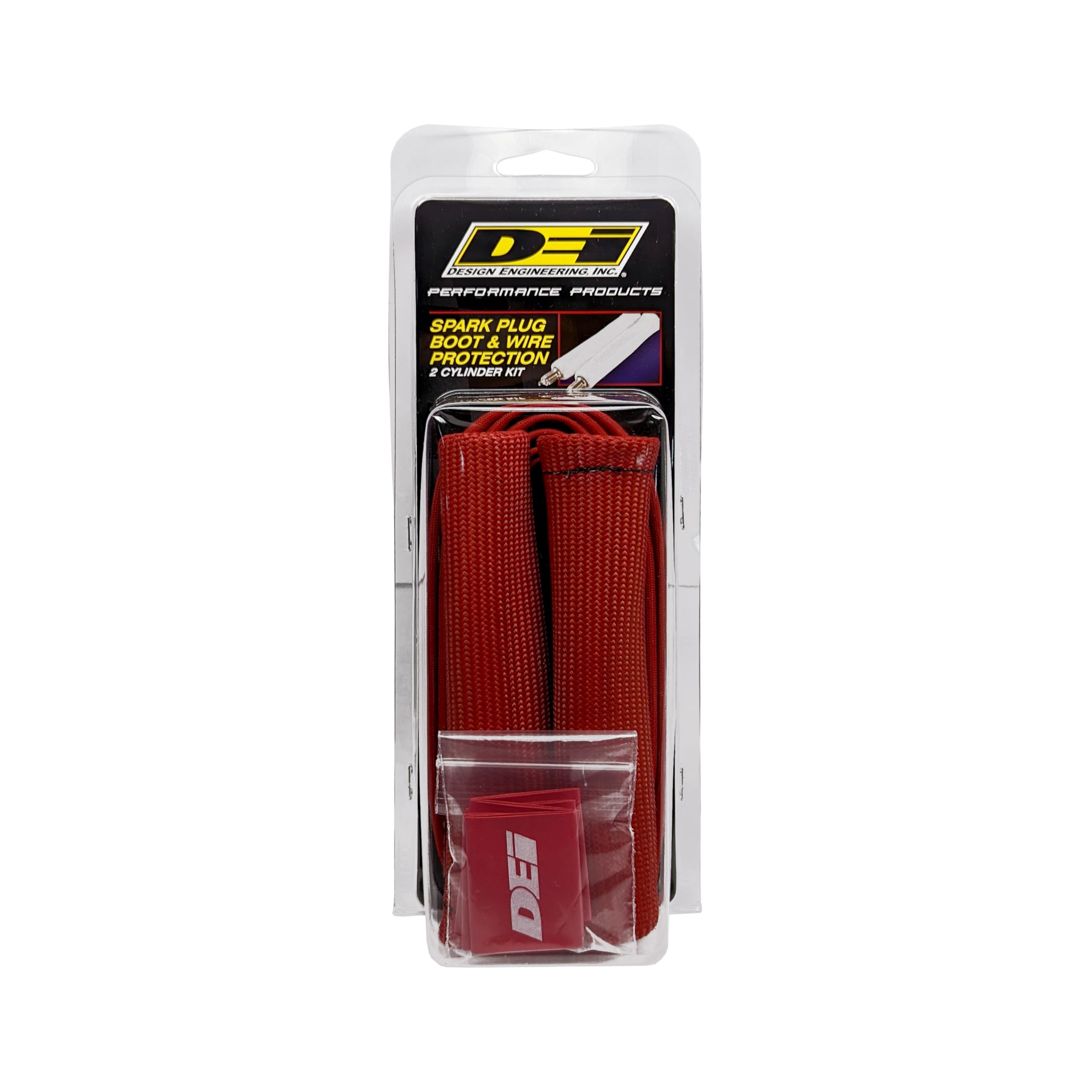 Design Engineering Protect-A-Boot and Wire 010721 Red 2-Cylinder Kit for Spark Plug Boot and Wire Protection