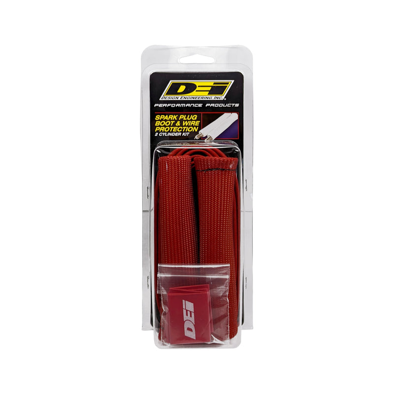 Design Engineering Protect-A-Boot and Wire 010721 Red 2-Cylinder Kit for Spark Plug Boot and Wire Protection