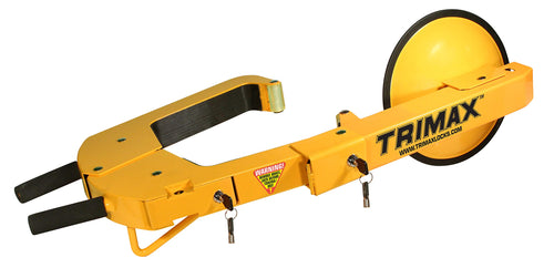 Trimax Larger TWL400 Ultra-Max Adjustable Wheel Lock with Disc Cover Free Pad Lock, Yellow