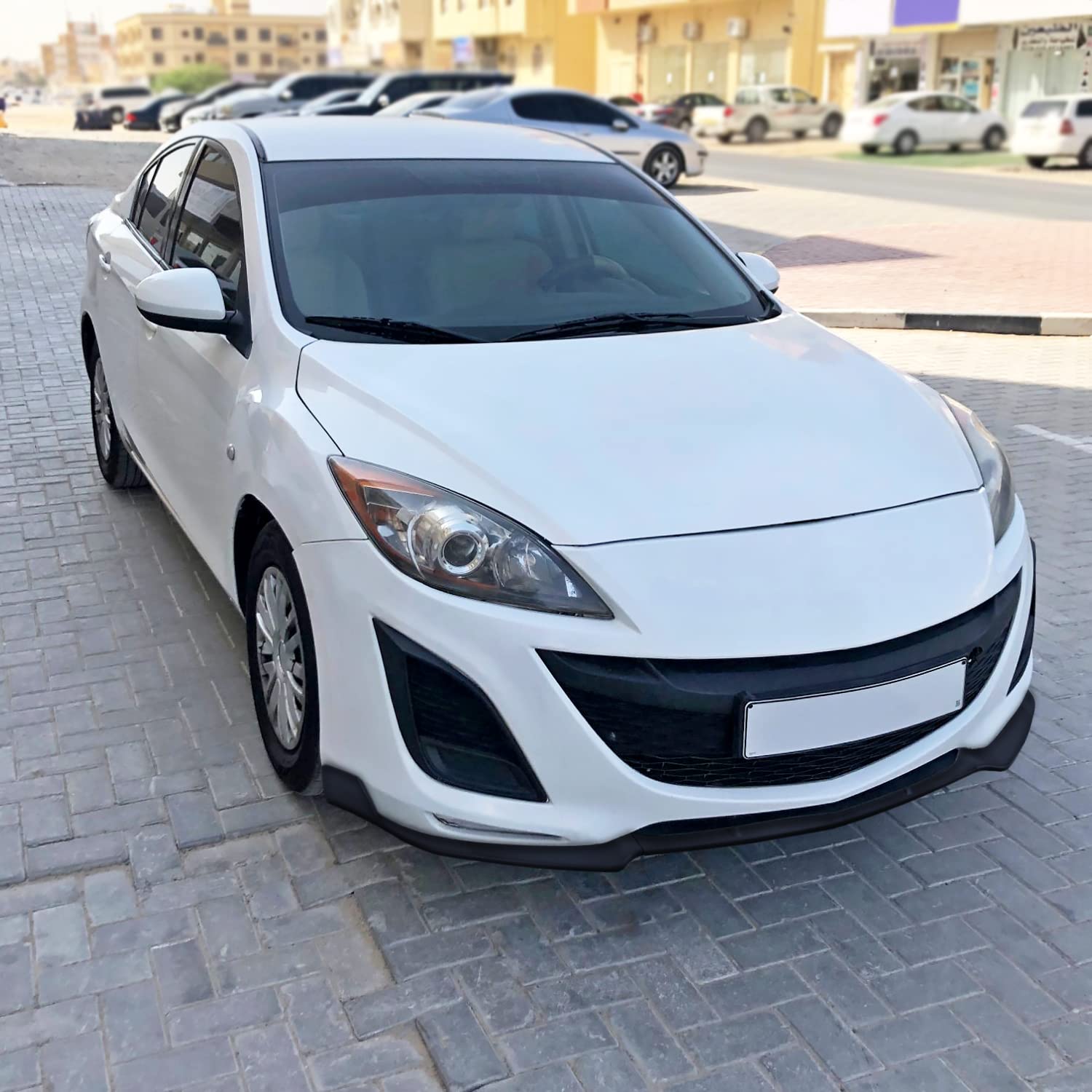 Front Bumper Lip Spec-D Tuning Black Compatible with Mazda 3 2010-2013