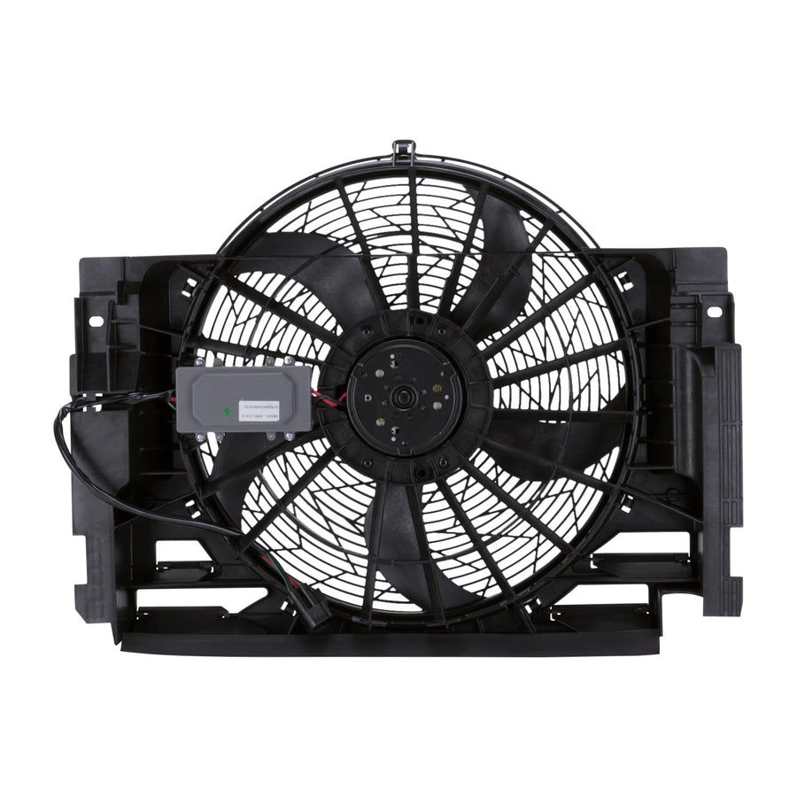 BMW X5 TYC 611400 Compatible Replacement A/C Condenser Fan Assembly, Black